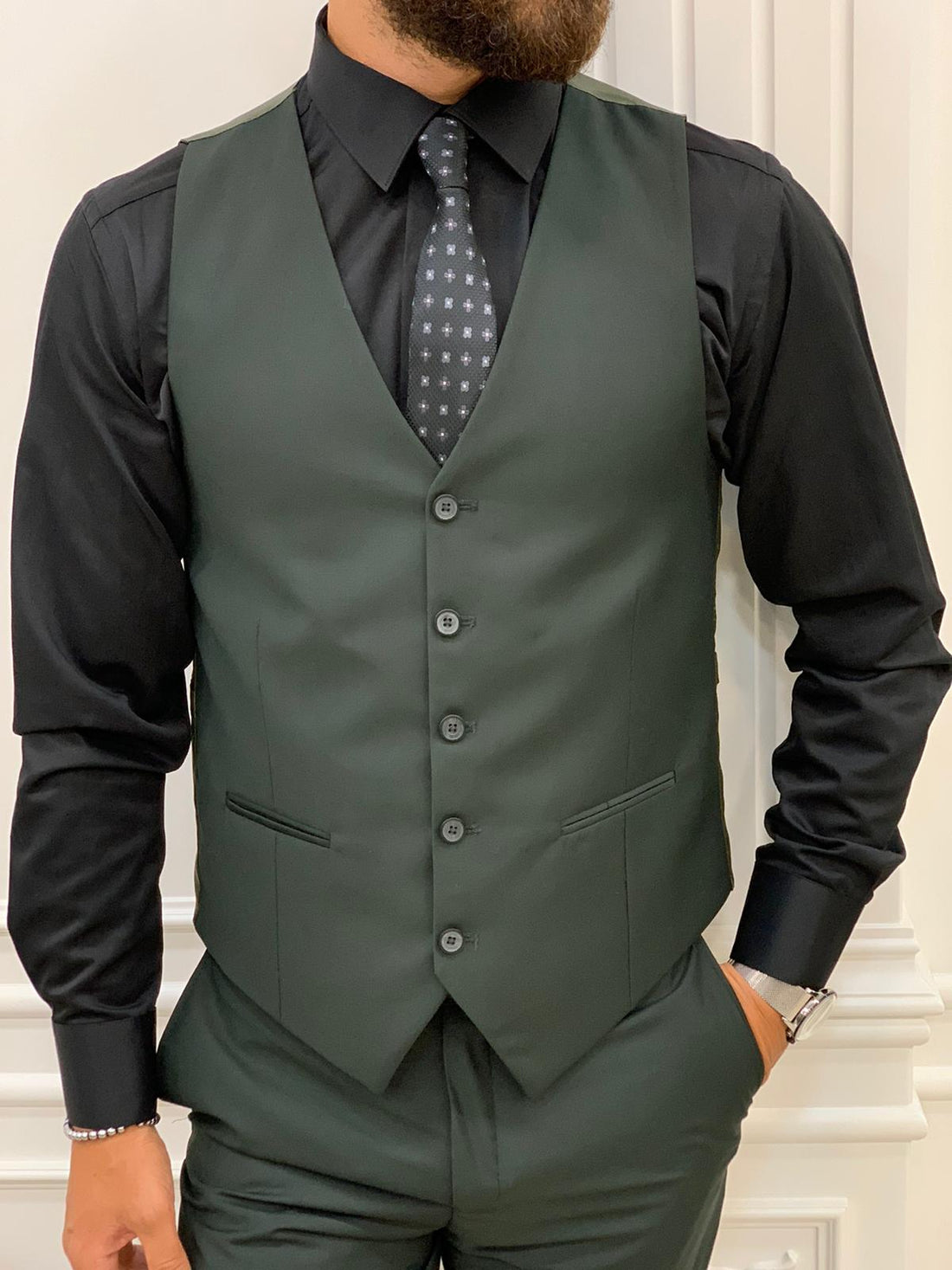Khaki Slim-Fit Italian Cut Suit