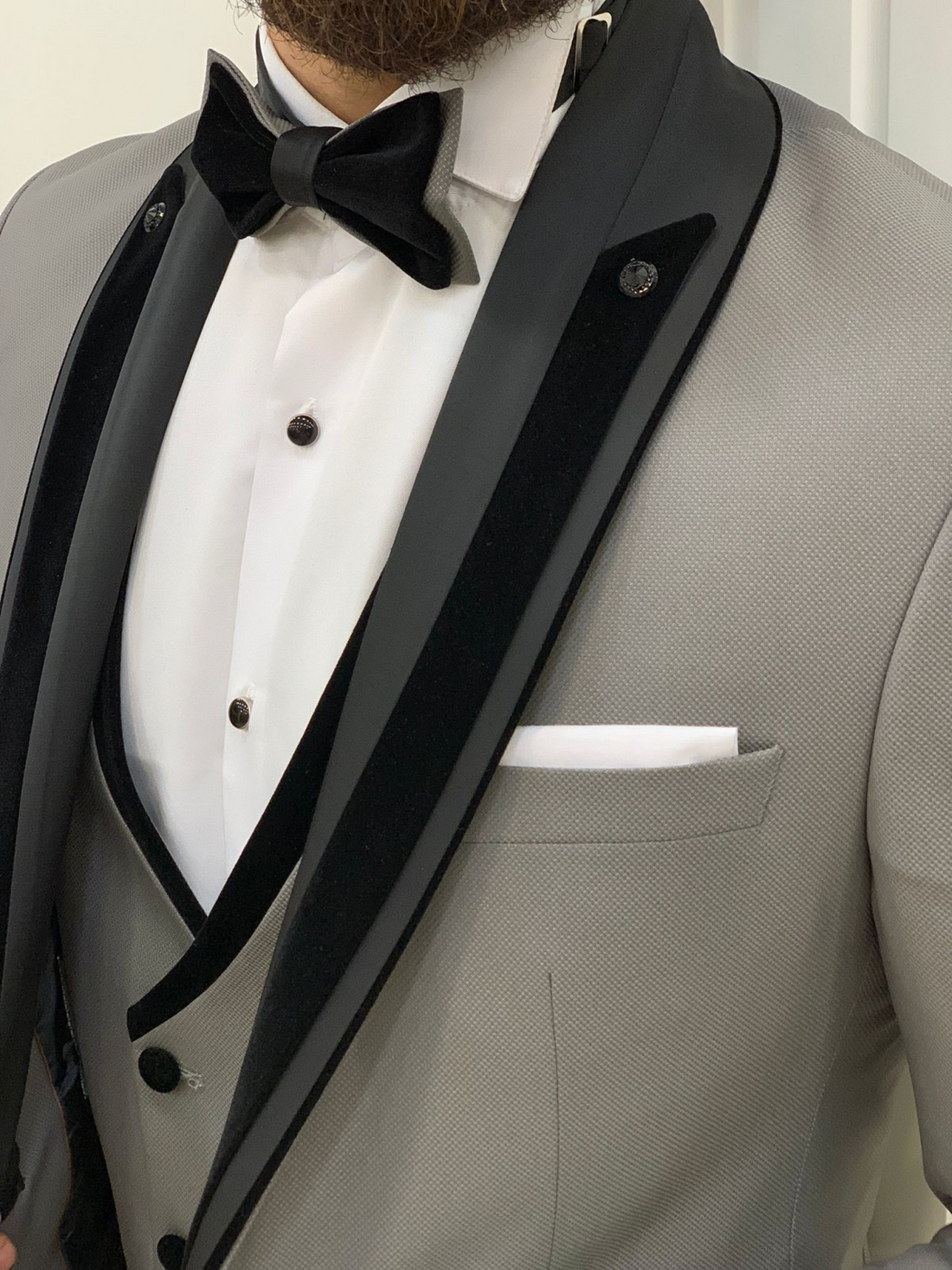 Grey Groom Slim-Fit Tuxedo