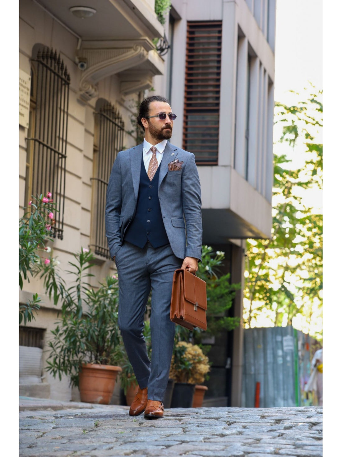 Navy Blue Slim-Fit Italian Cut Suit