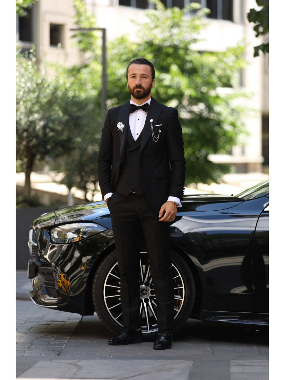 Black Shawl Slim-Fit Italian Cut Tuxedo