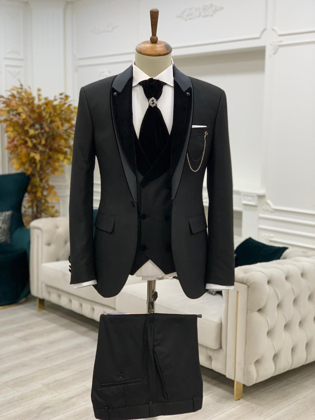 Black Shawl Slim-Fit Italian Cut Tuxedo