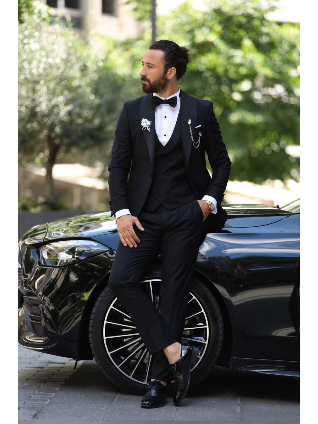 Black Shawl Slim-Fit Italian Cut Tuxedo