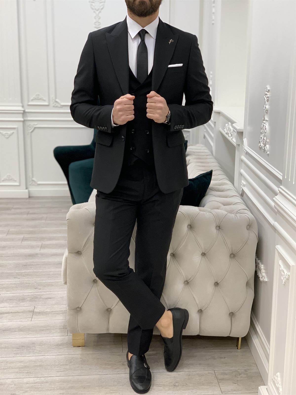 Italian Style Men's Suits | Black suit wedding, Wedding suits men, Suits  men business