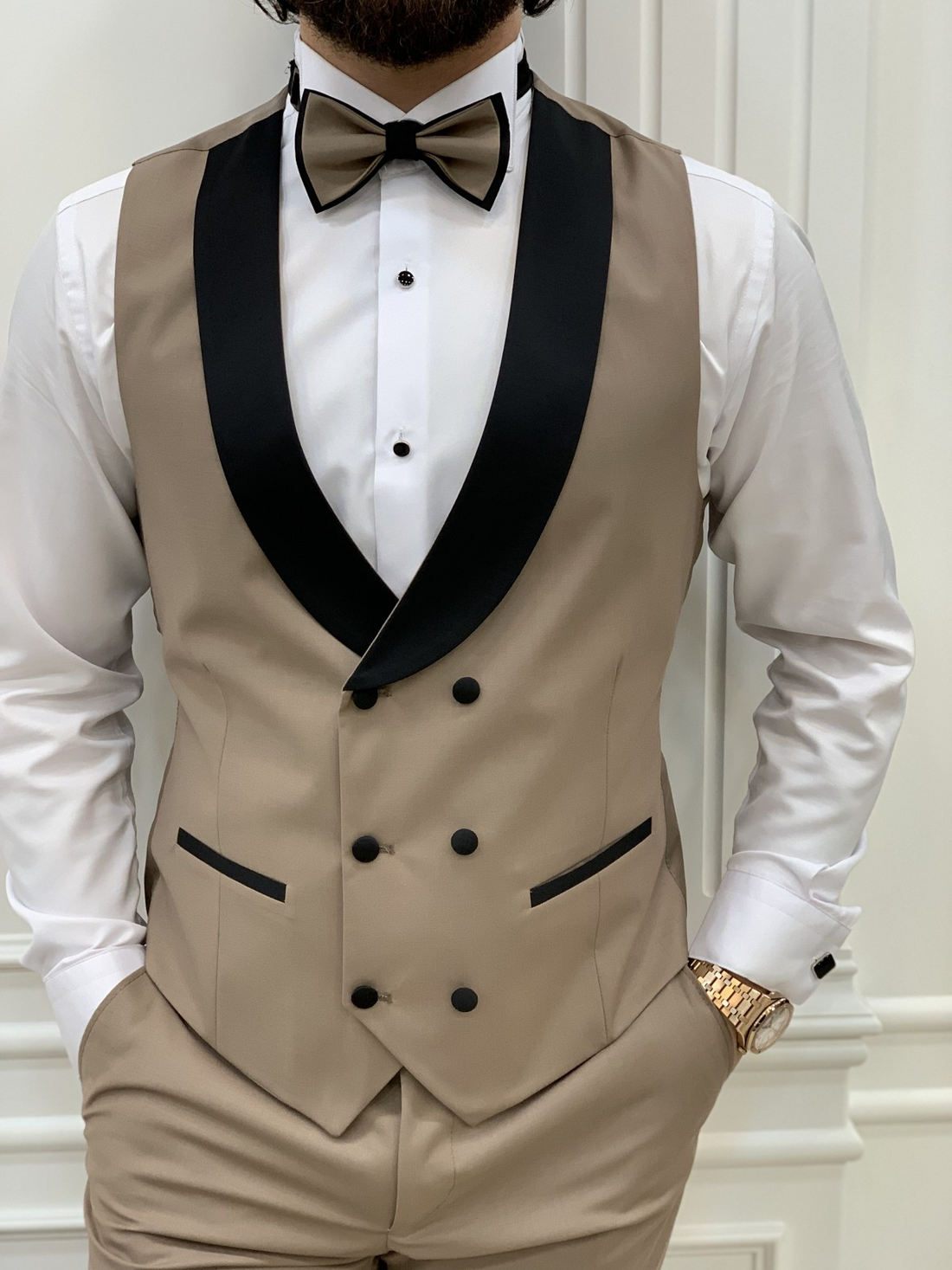 Light Brown Dovetail Slim-Fit Italian Cut Tuxedo