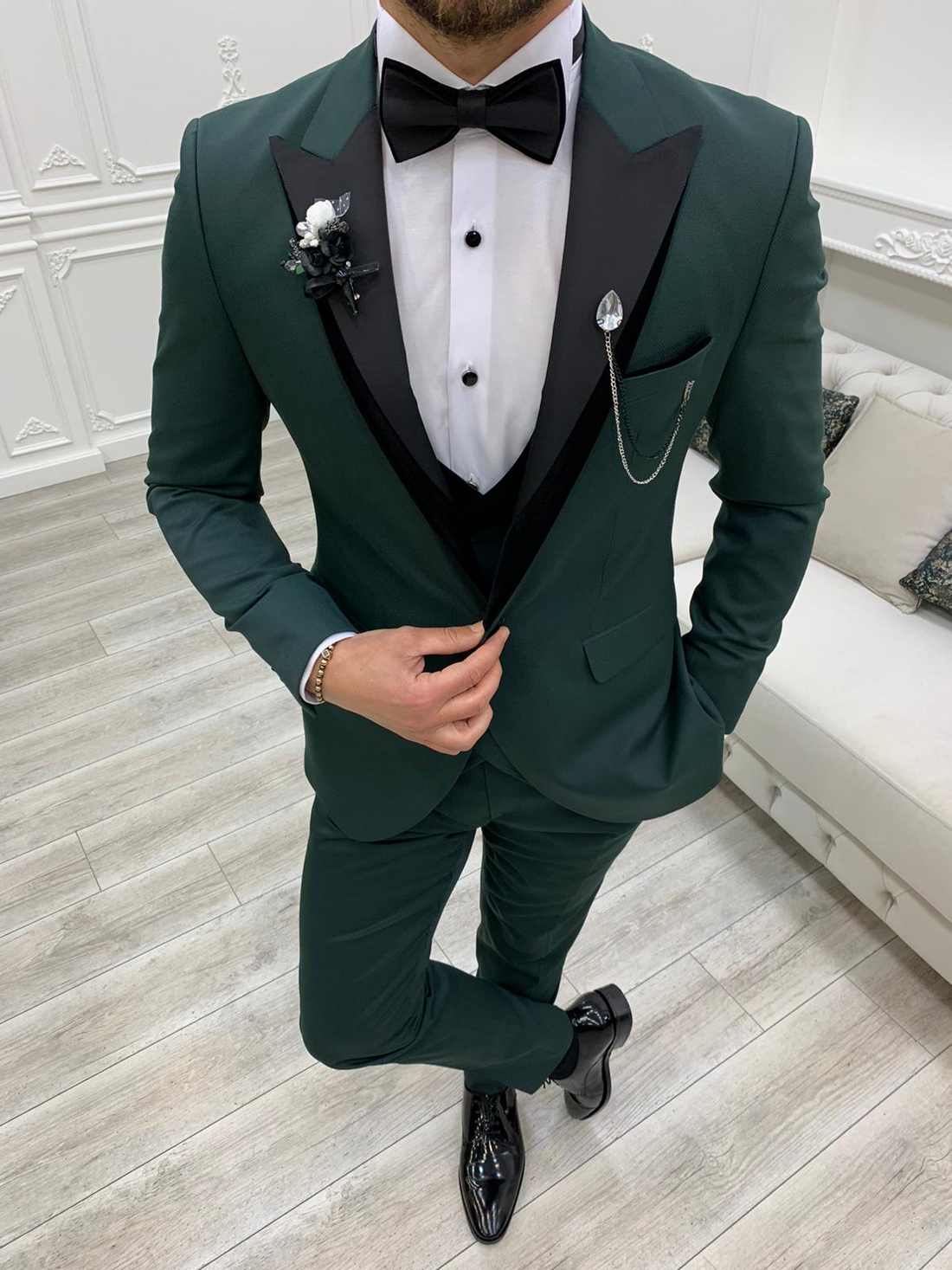 Green Dovetail Slim-Fit Tuxedo