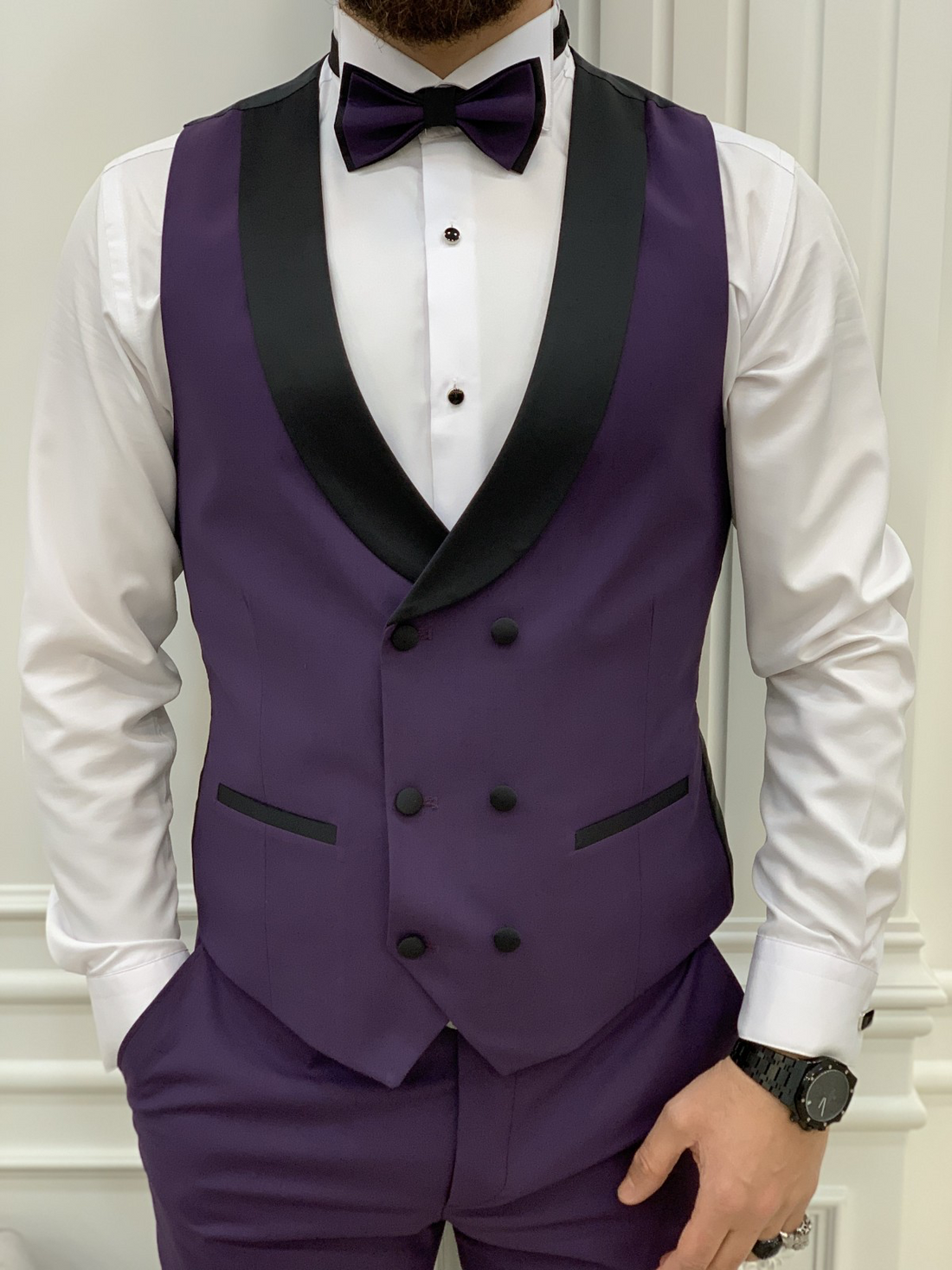 Purple Dovetail Slim-Fit Italian Cut Tuxedo