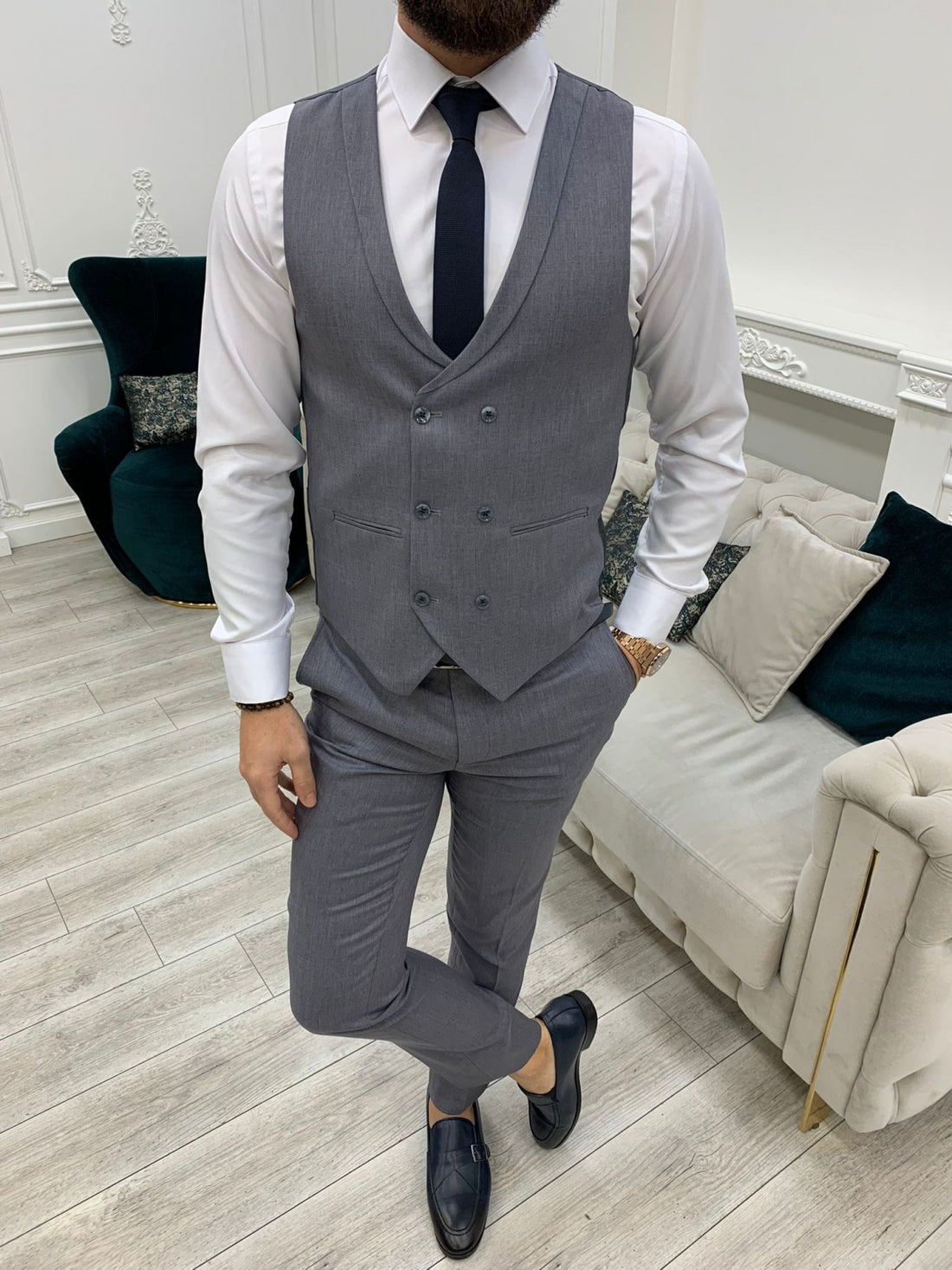 Grey Slim-Fit Italian Cut Suit