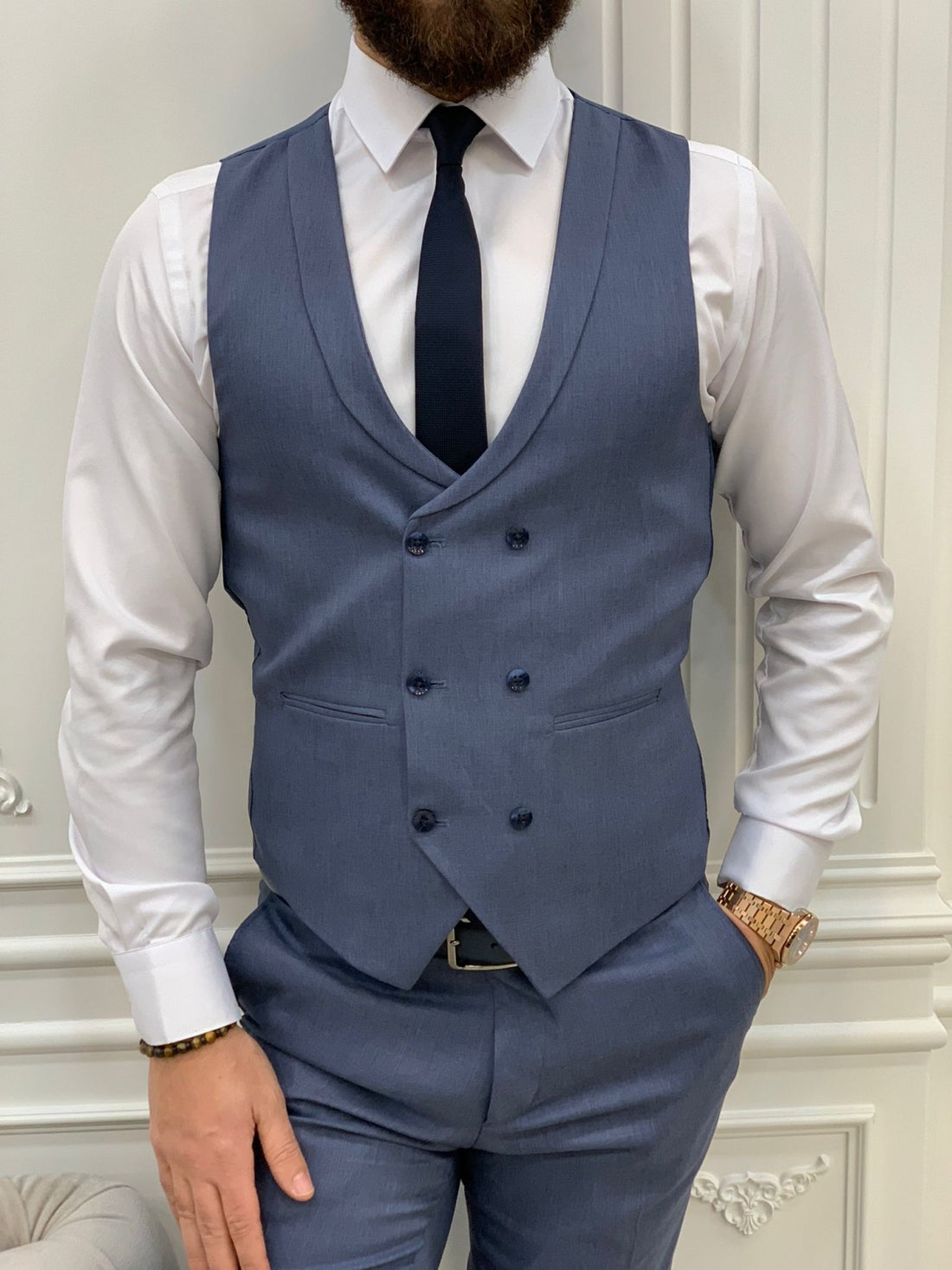 Blue Slim-Fit Italian Cut Suit