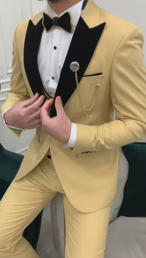 Yellow Dovetail Slim-Fit Italian Cut Tuxedo