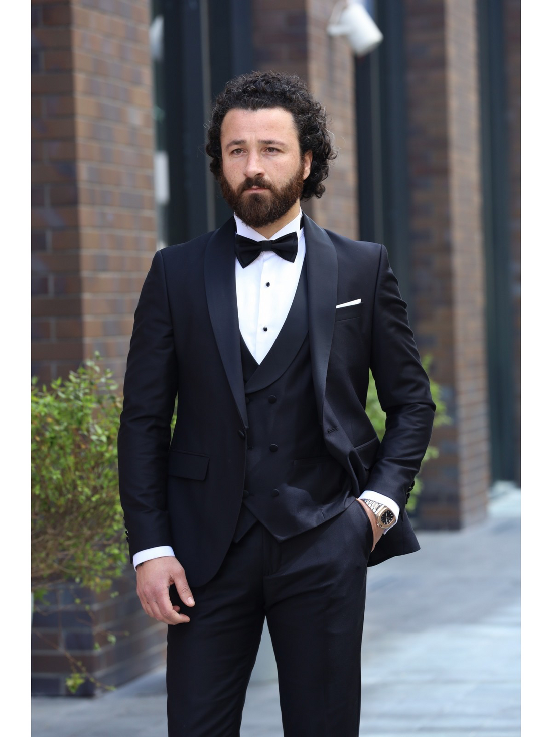 Black Shawl Collar Slim-Fit Italian Cut Tuxedo