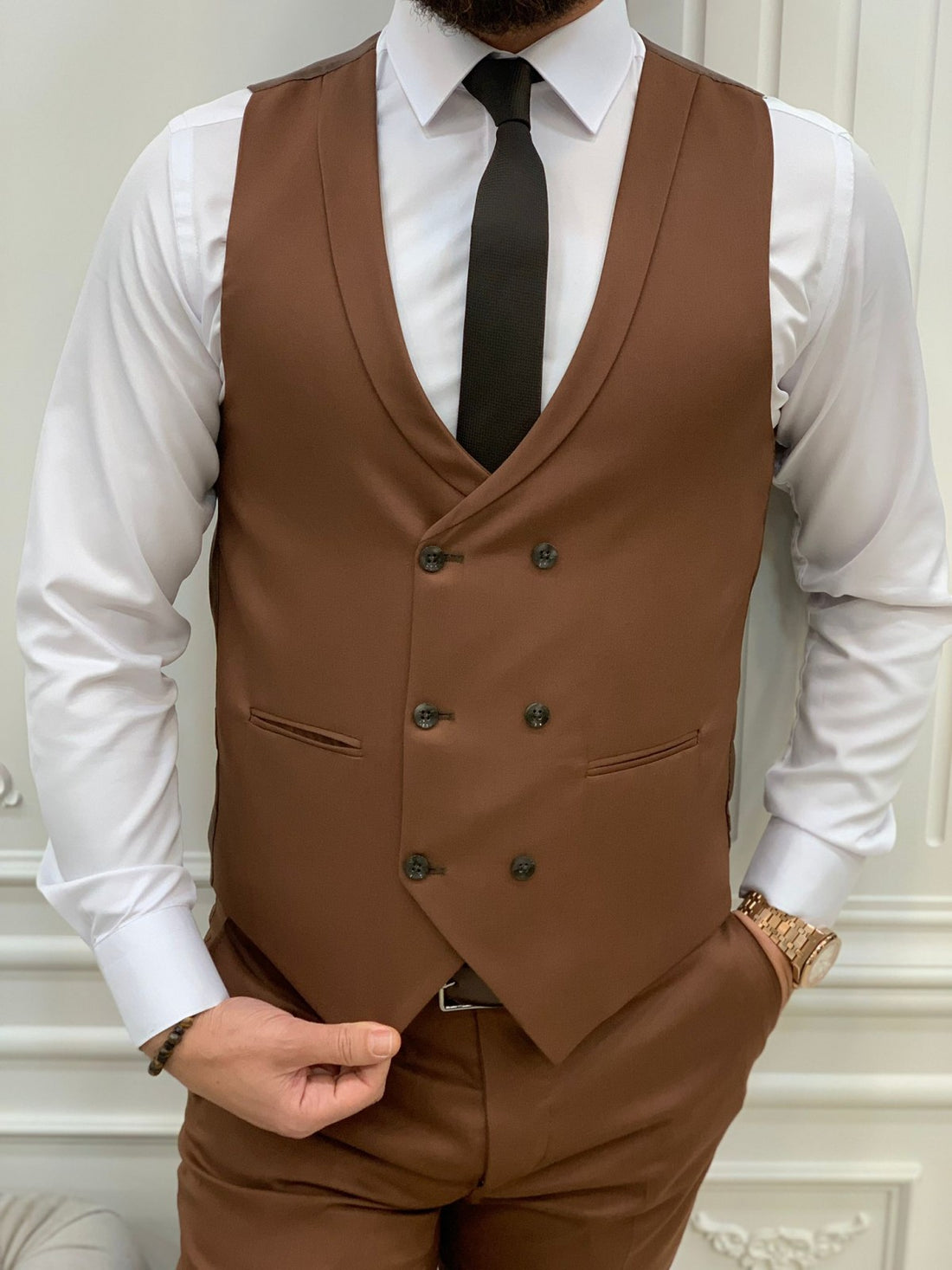 Brown Slim-Fit Italian Cut Suit