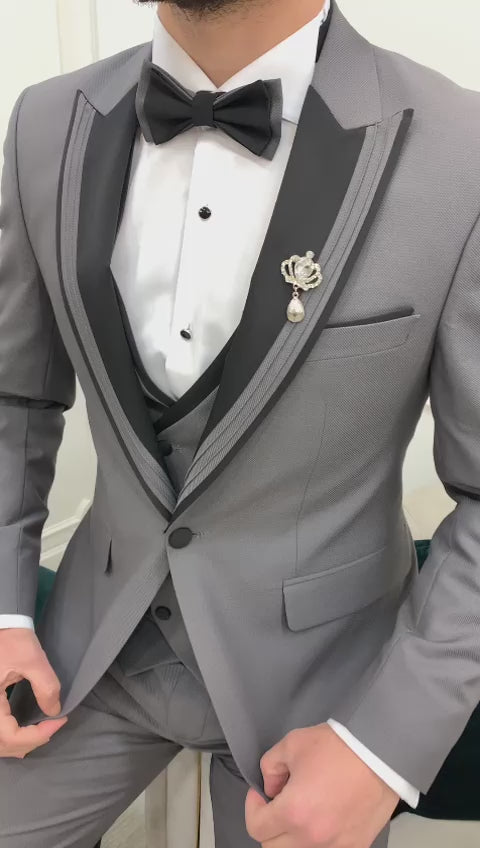 Grey Dovetail Slim-Fit Italian Cut Tuxedo