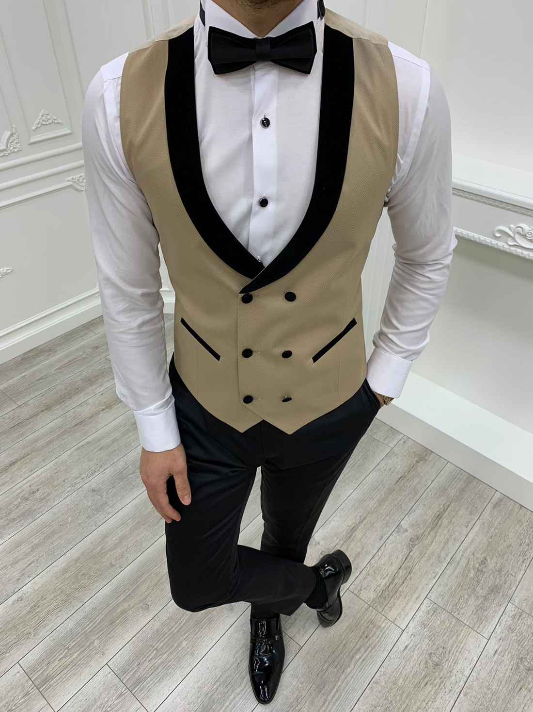 Cream Dovetail Slim-Fit Tuxedo