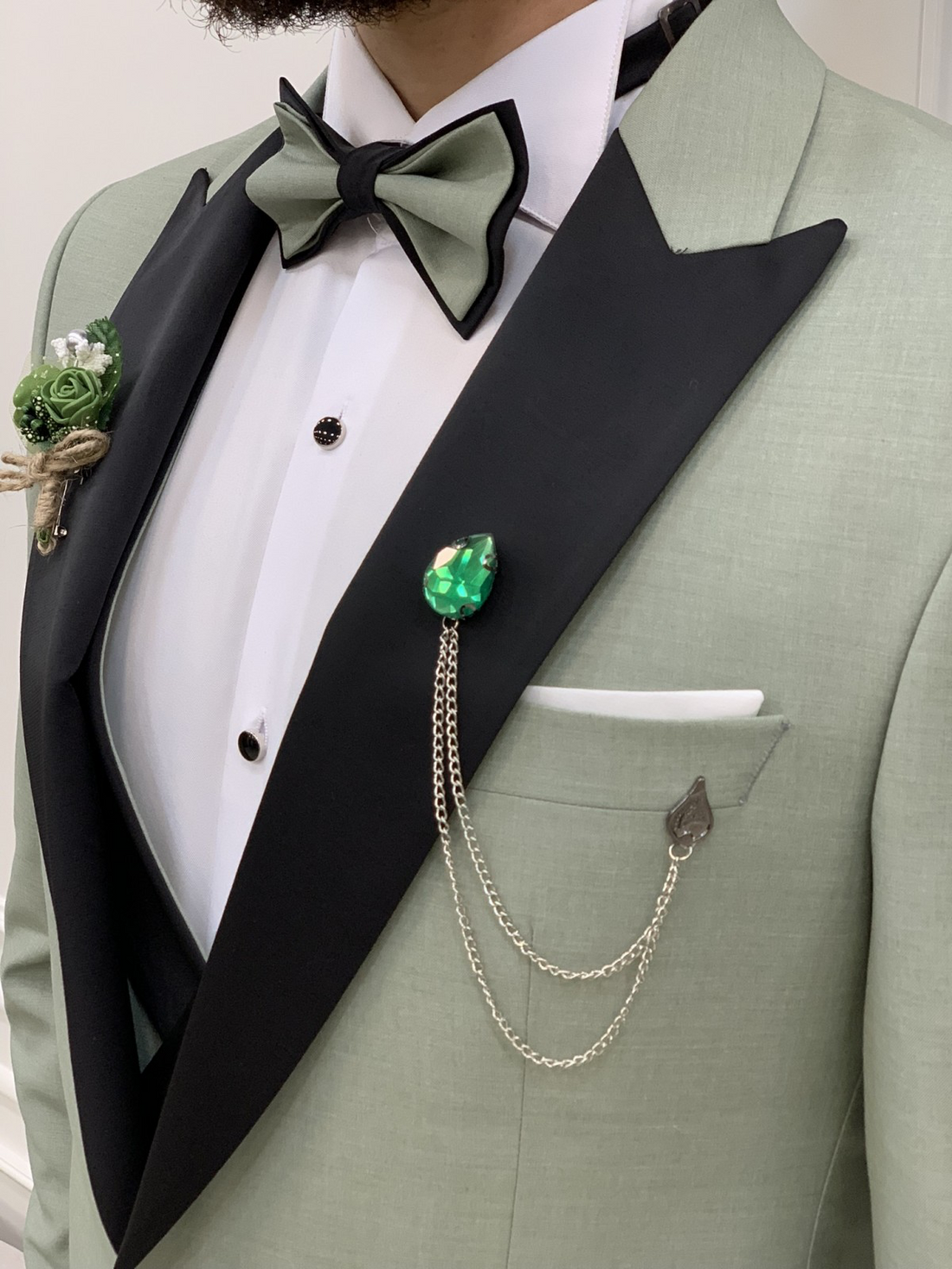 Light Green Dovetail Slim-Fit Italian Cut Tuxedo