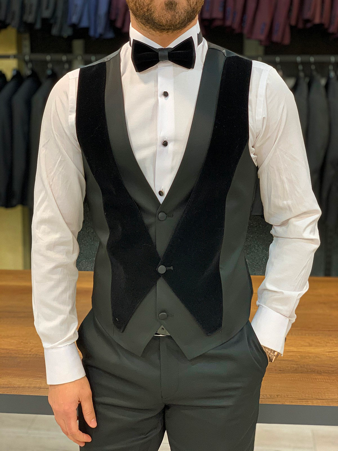 Black Dovetail Slim-Fit Italian Cut Tuxedo