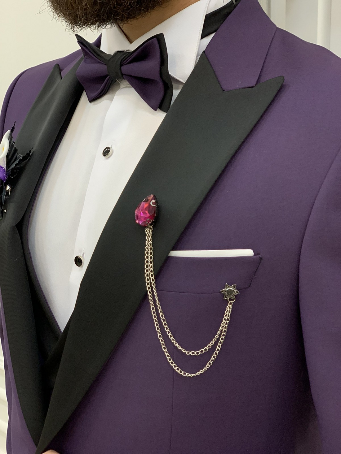 Purple Dovetail Slim-Fit Italian Cut Tuxedo