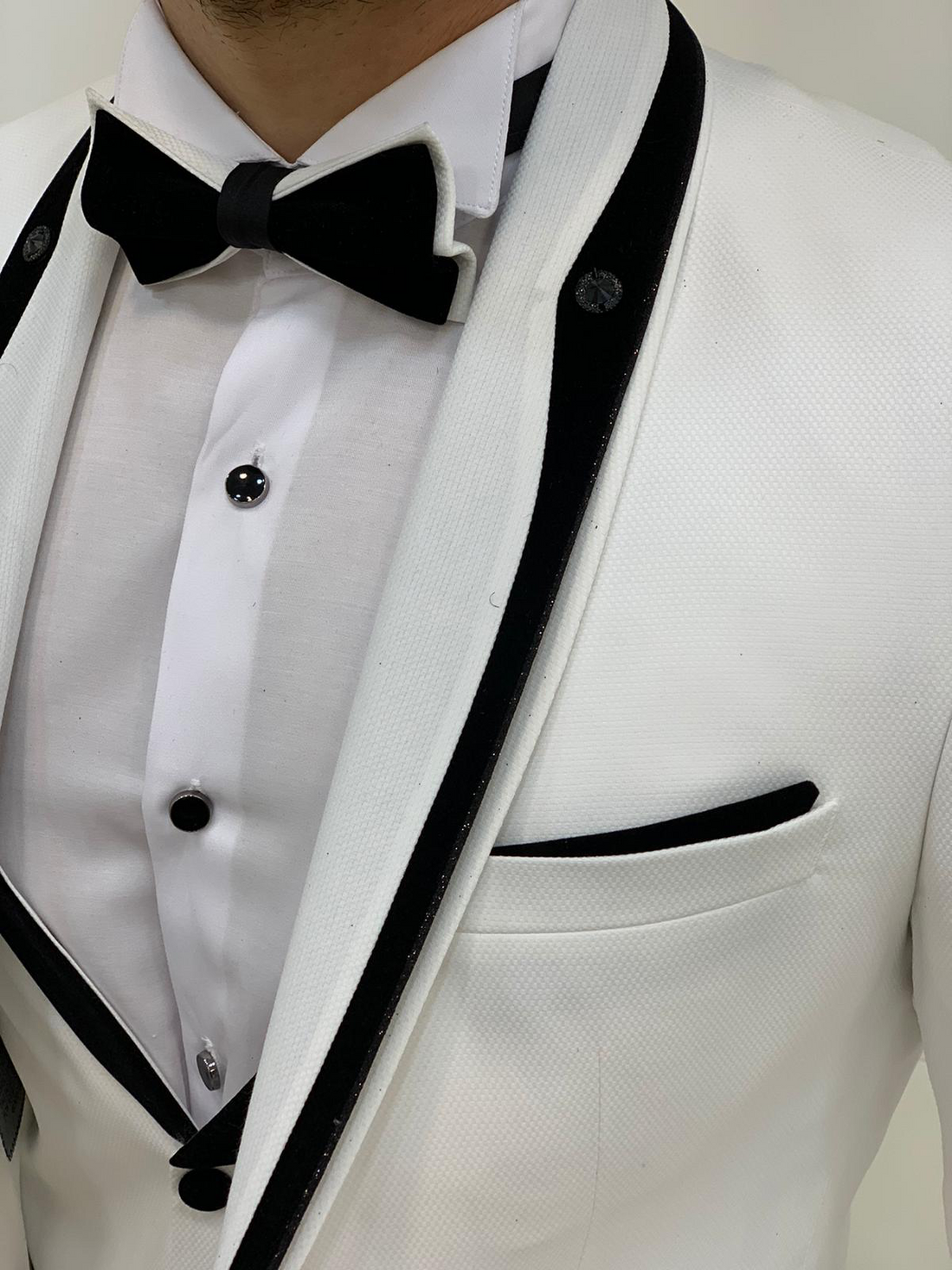 White Shawl Slim-Fit Tuxedo