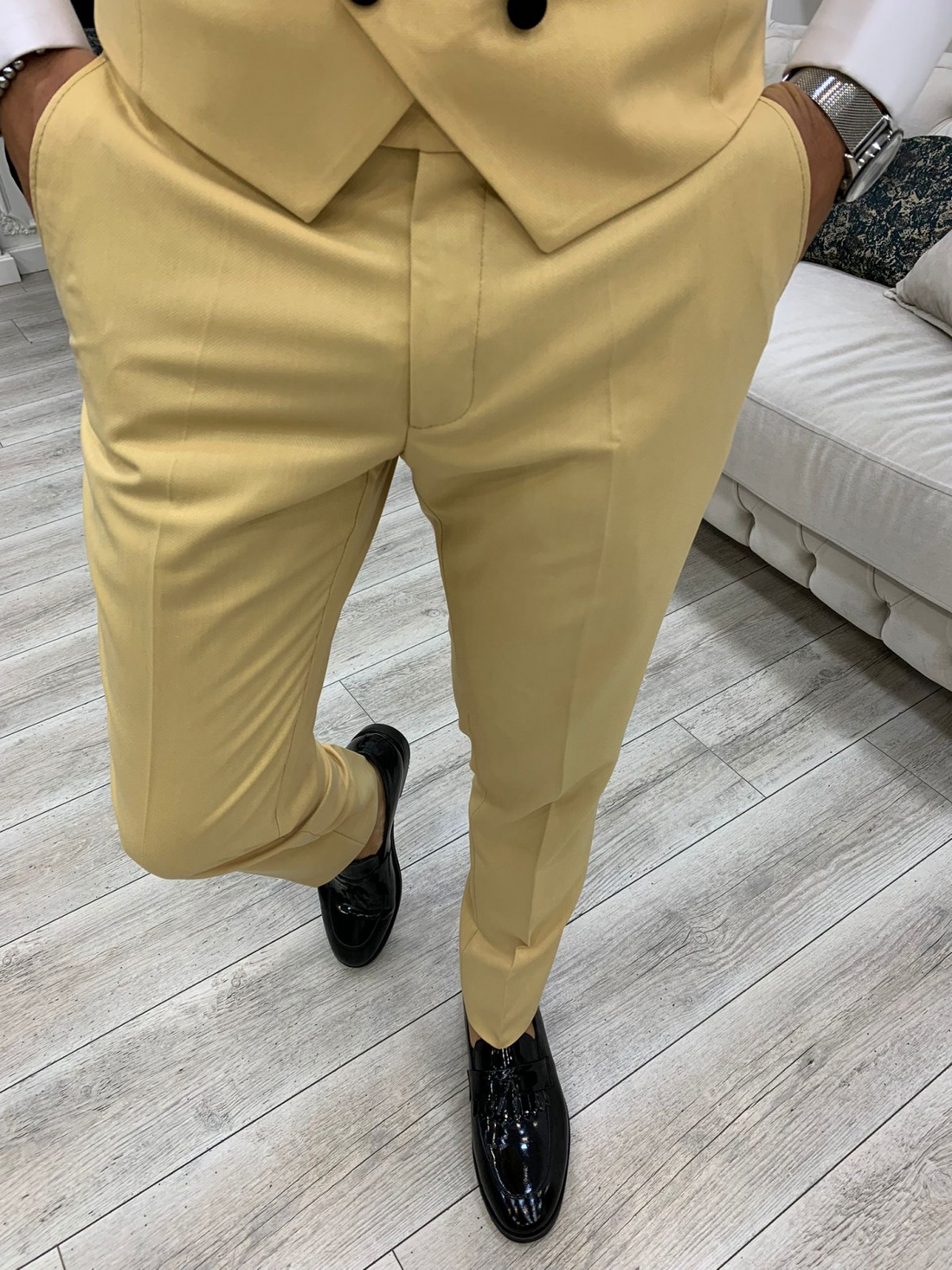 Yellow Groom Slim-Fit Tuxedo