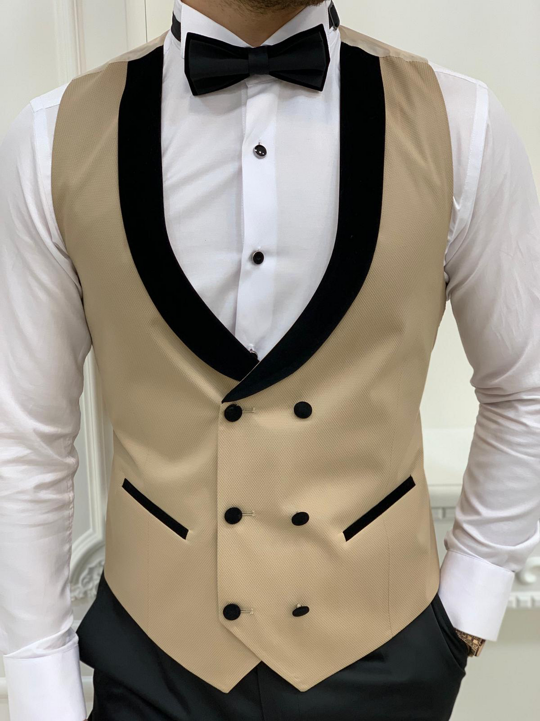 Cream Dovetail Slim-Fit Tuxedo