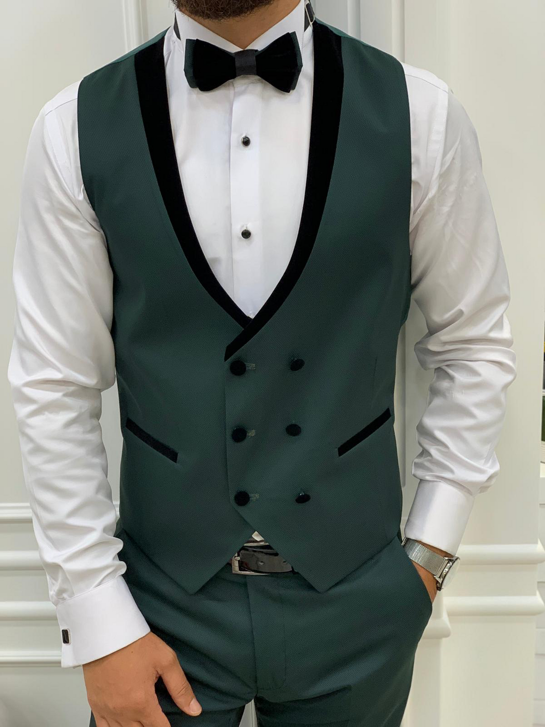 Green Slim-Fit Italian Cut Tuxedo