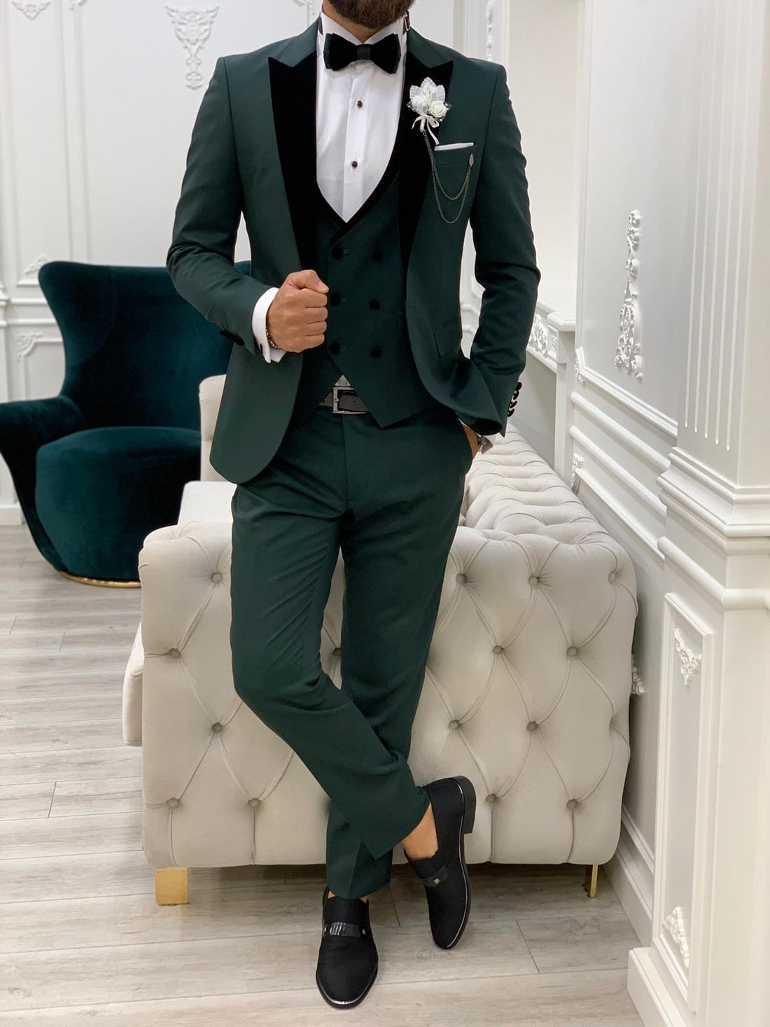 Green Groom Slim-Fit Tuxedo