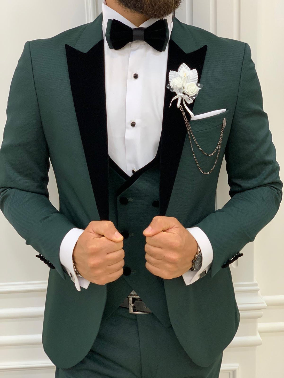 Green Groom Slim-Fit Tuxedo