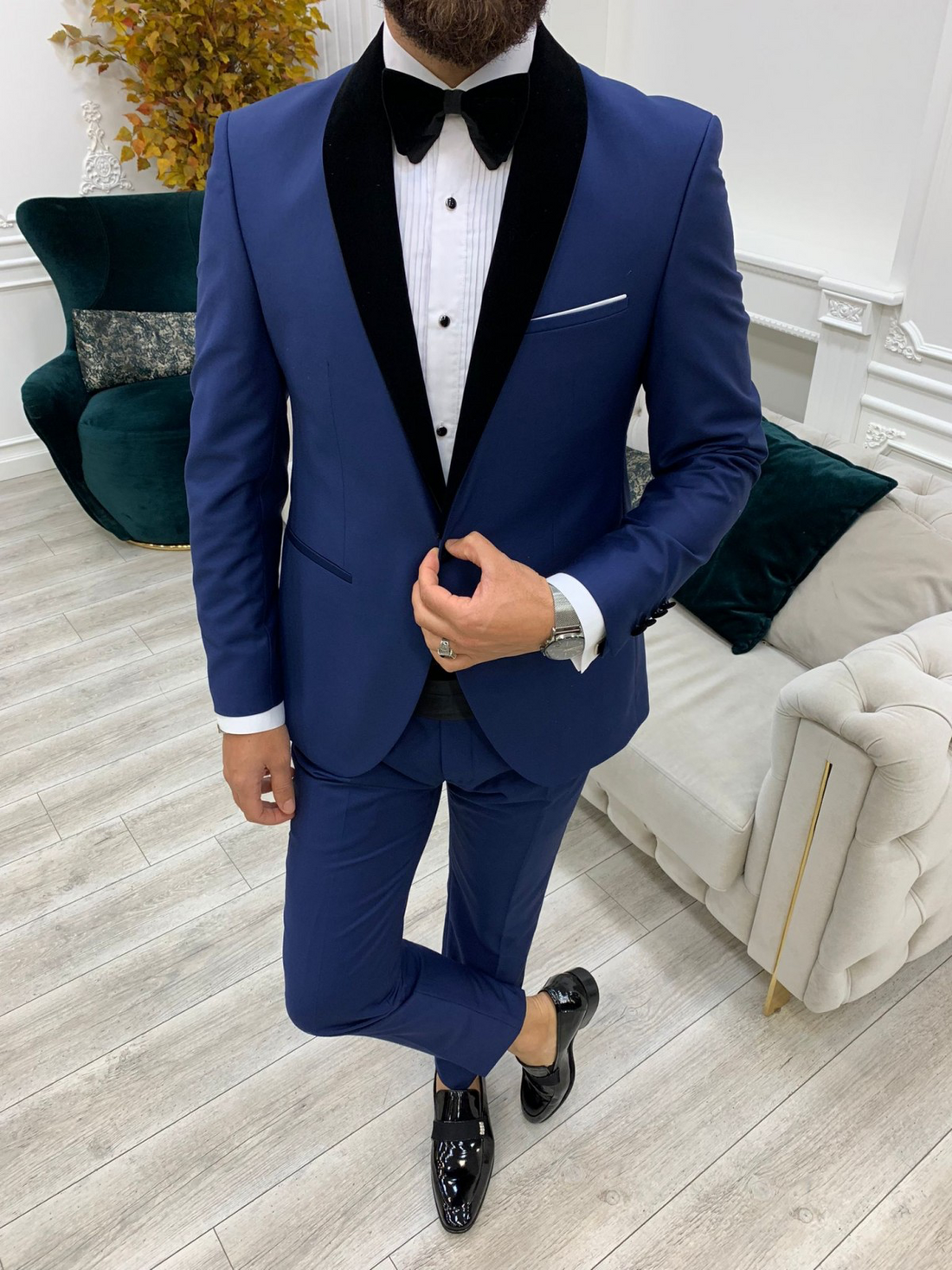 Blue Shawl Slim-Fit Italian Cut Tuxedo