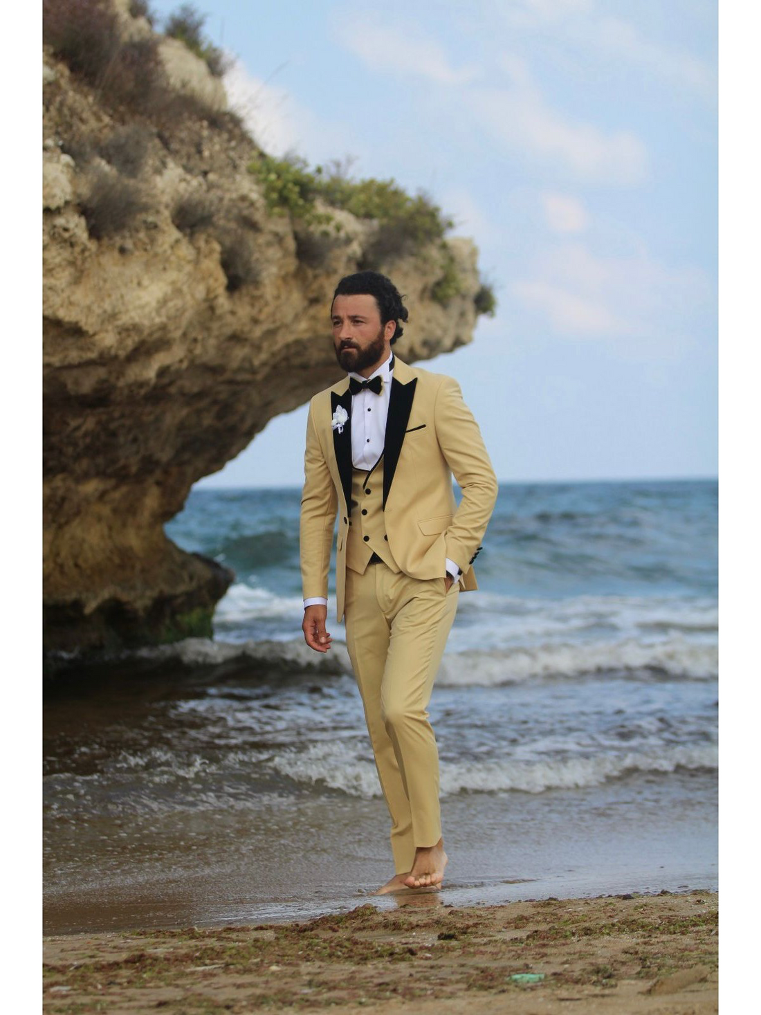 Yellow Groom Slim-Fit Tuxedo