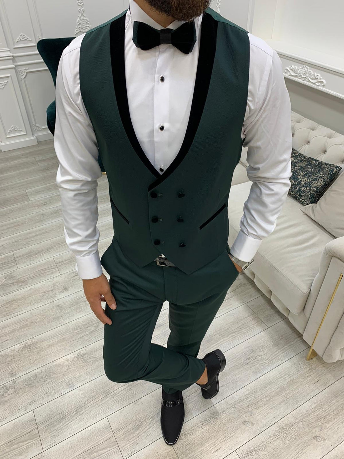 Green Groom Slim-Fit Tuxedo