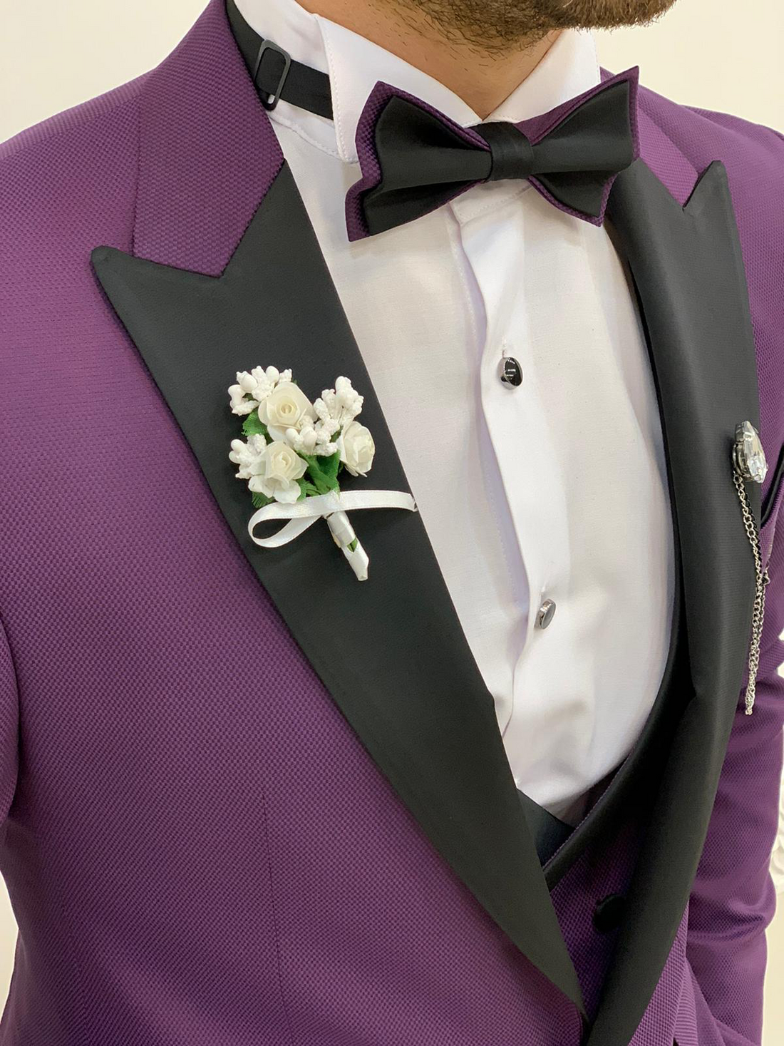 Purple Slim-Fit Italian Cut Tuxedo