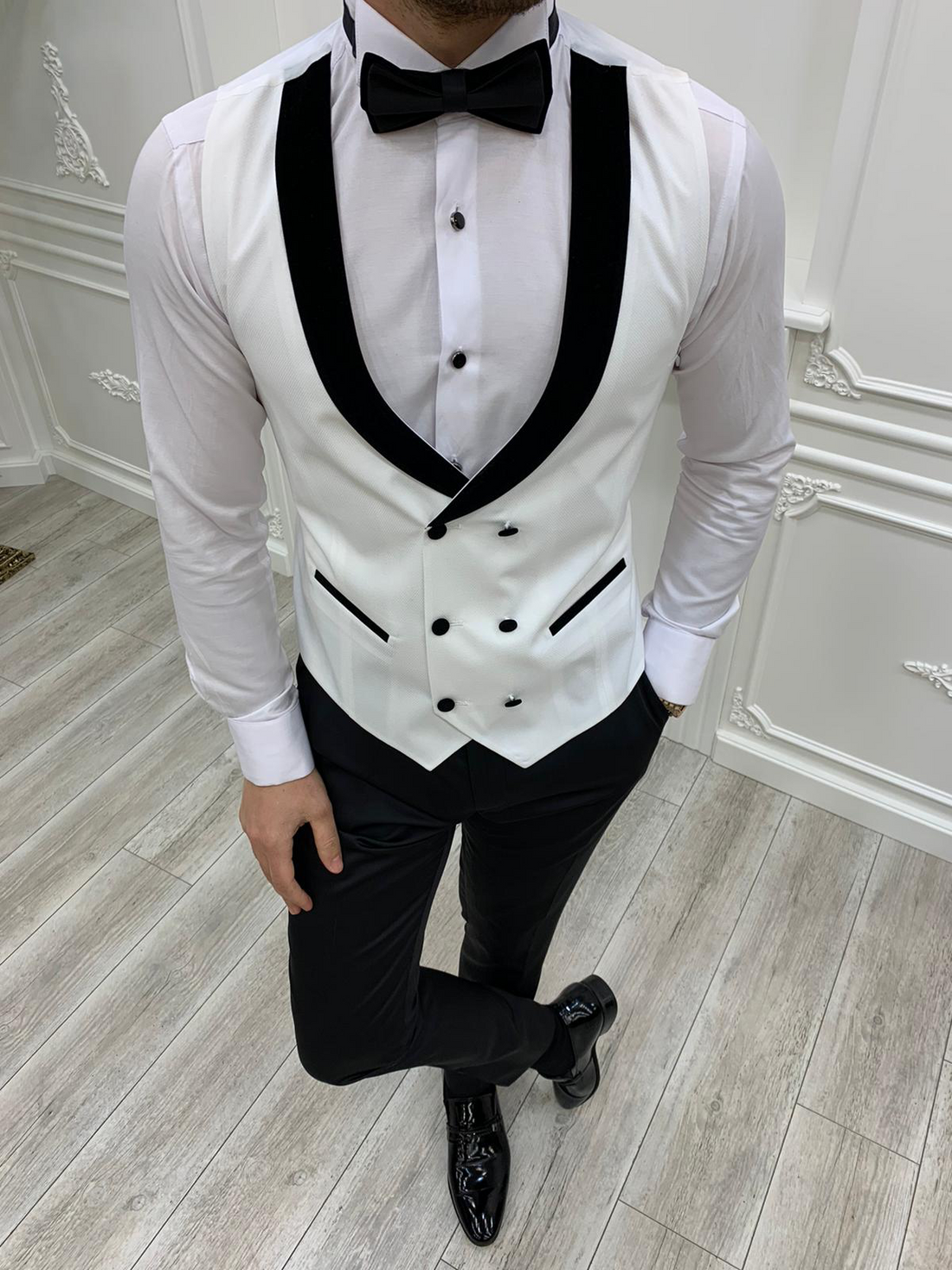 White Dovetail Slim-Fit Tuxedo