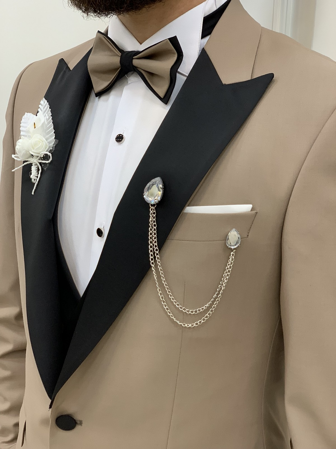 Light Brown Dovetail Slim-Fit Italian Cut Tuxedo