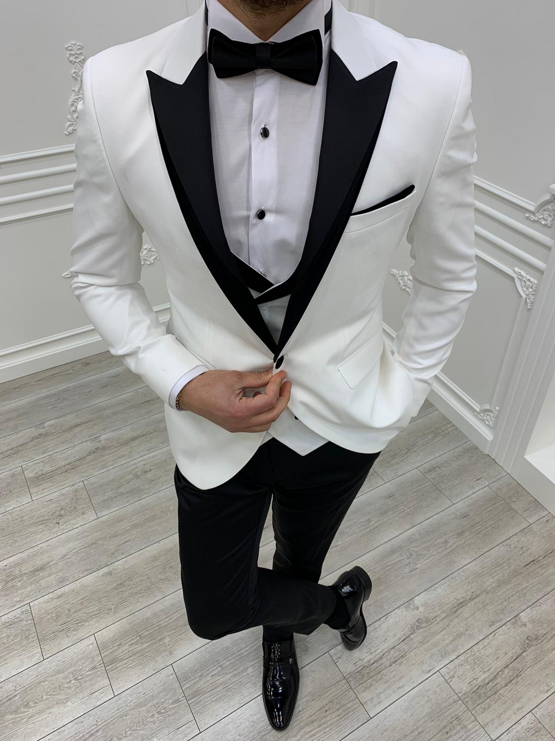 White Dovetail Slim-Fit Tuxedo
