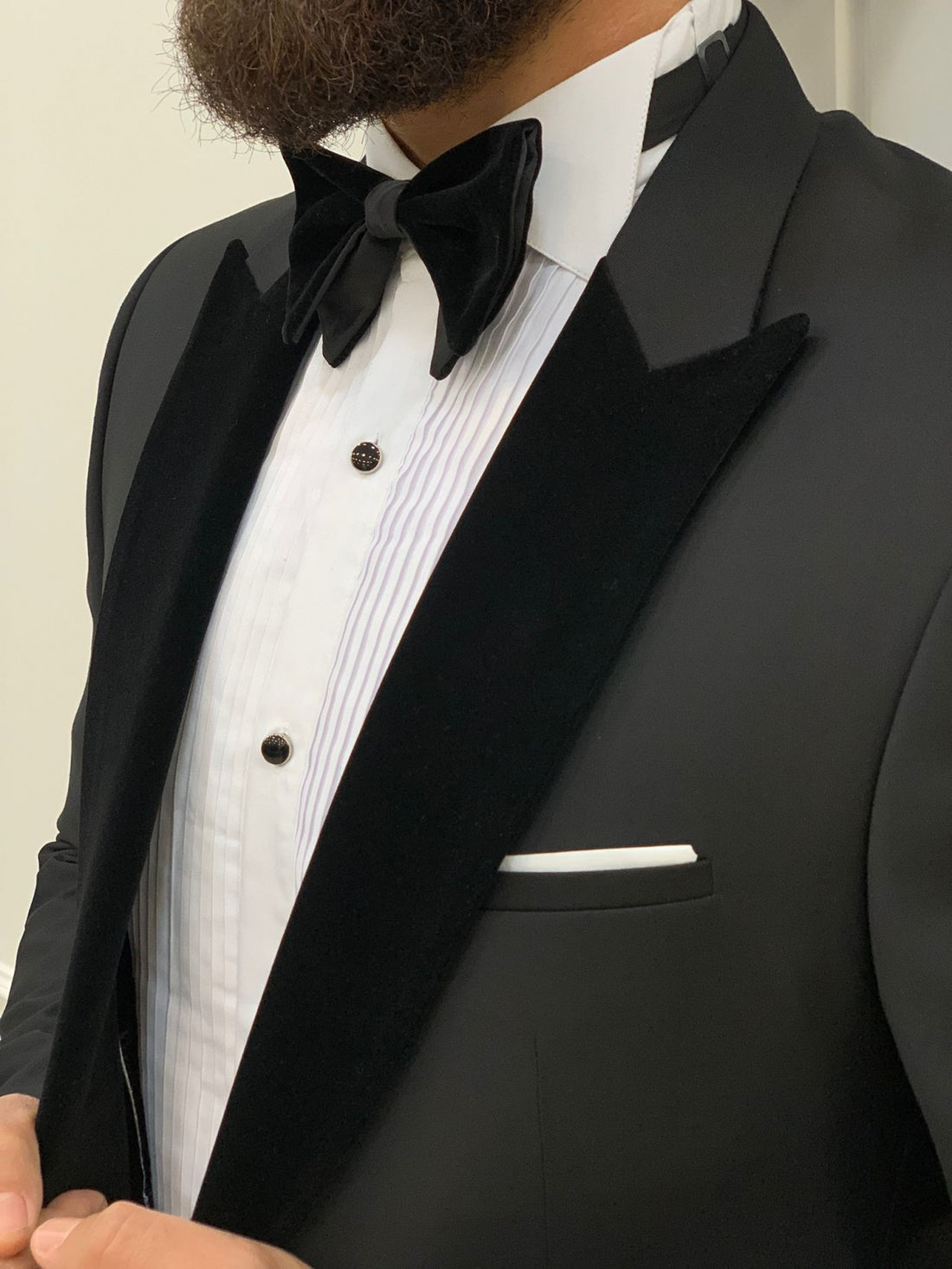 Black Groom Slim-Fit Italian Cut Tuxedo