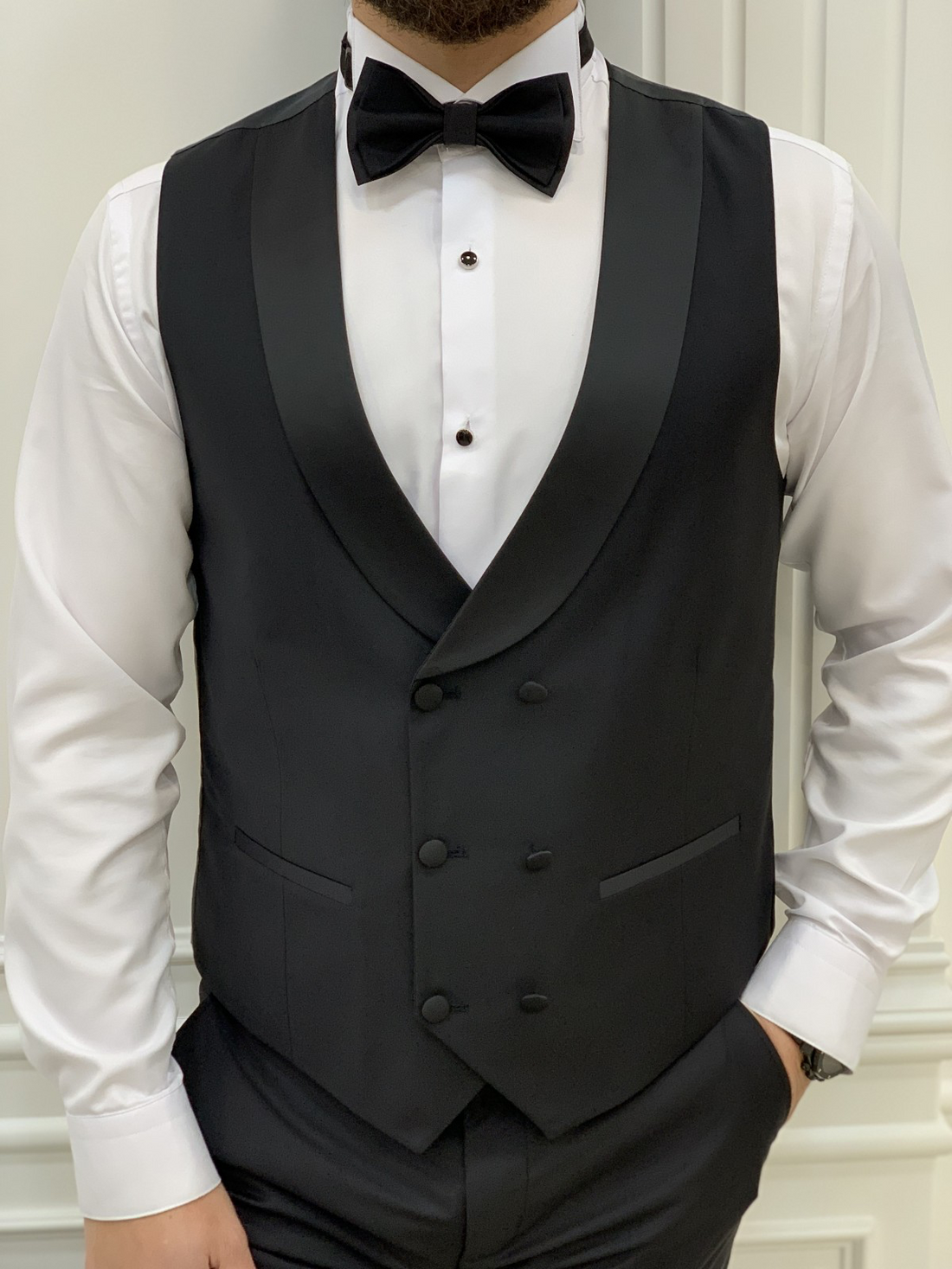 Black Shawl Collar Slim-Fit Italian Cut Tuxedo