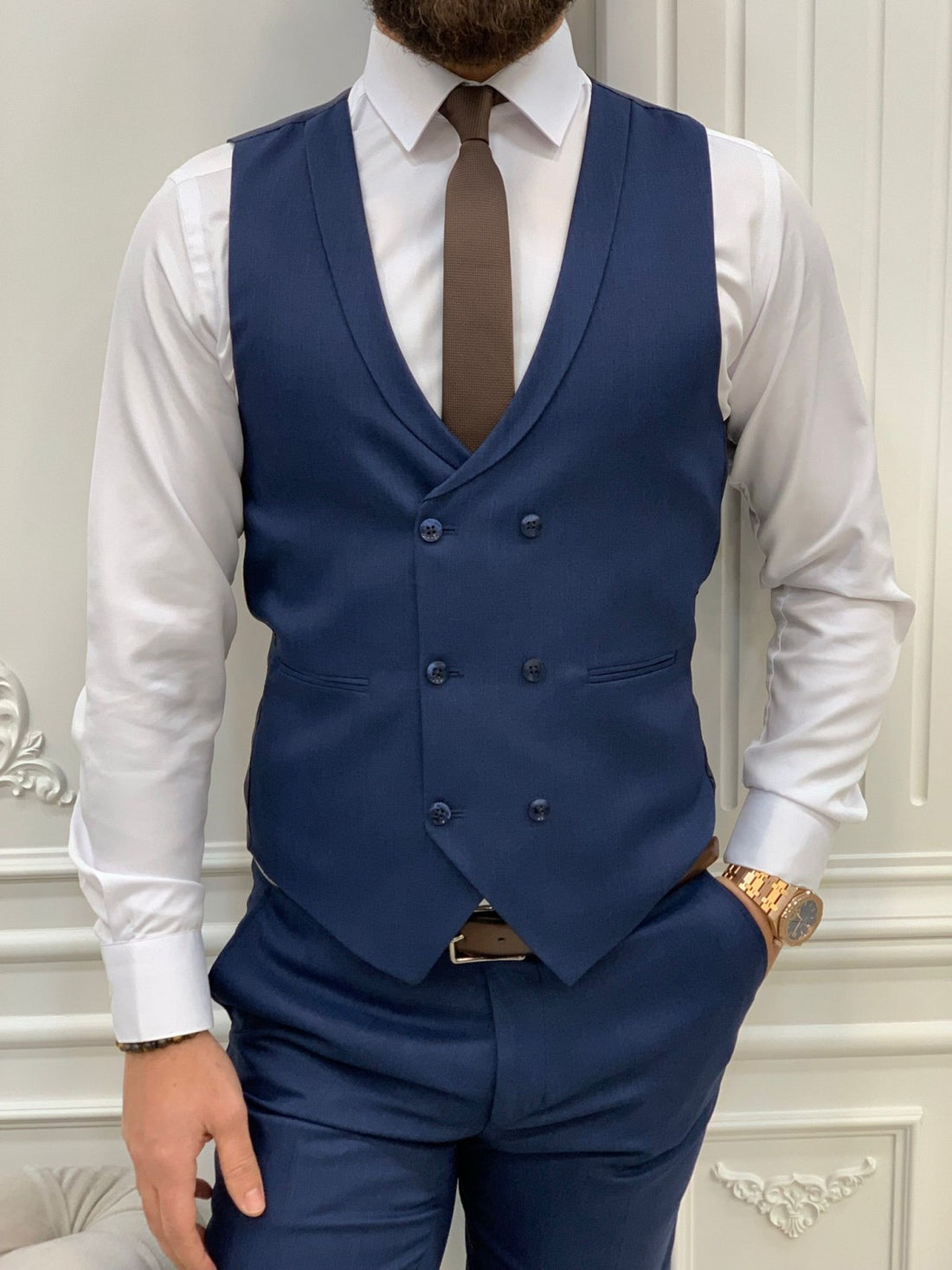 Navy Blue Slim-Fit Suit