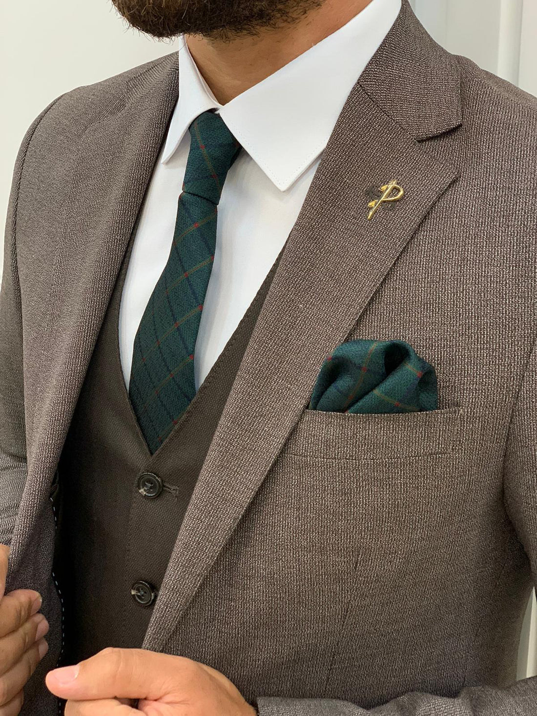 Coffee Slim-Fit Italian Cut Suit