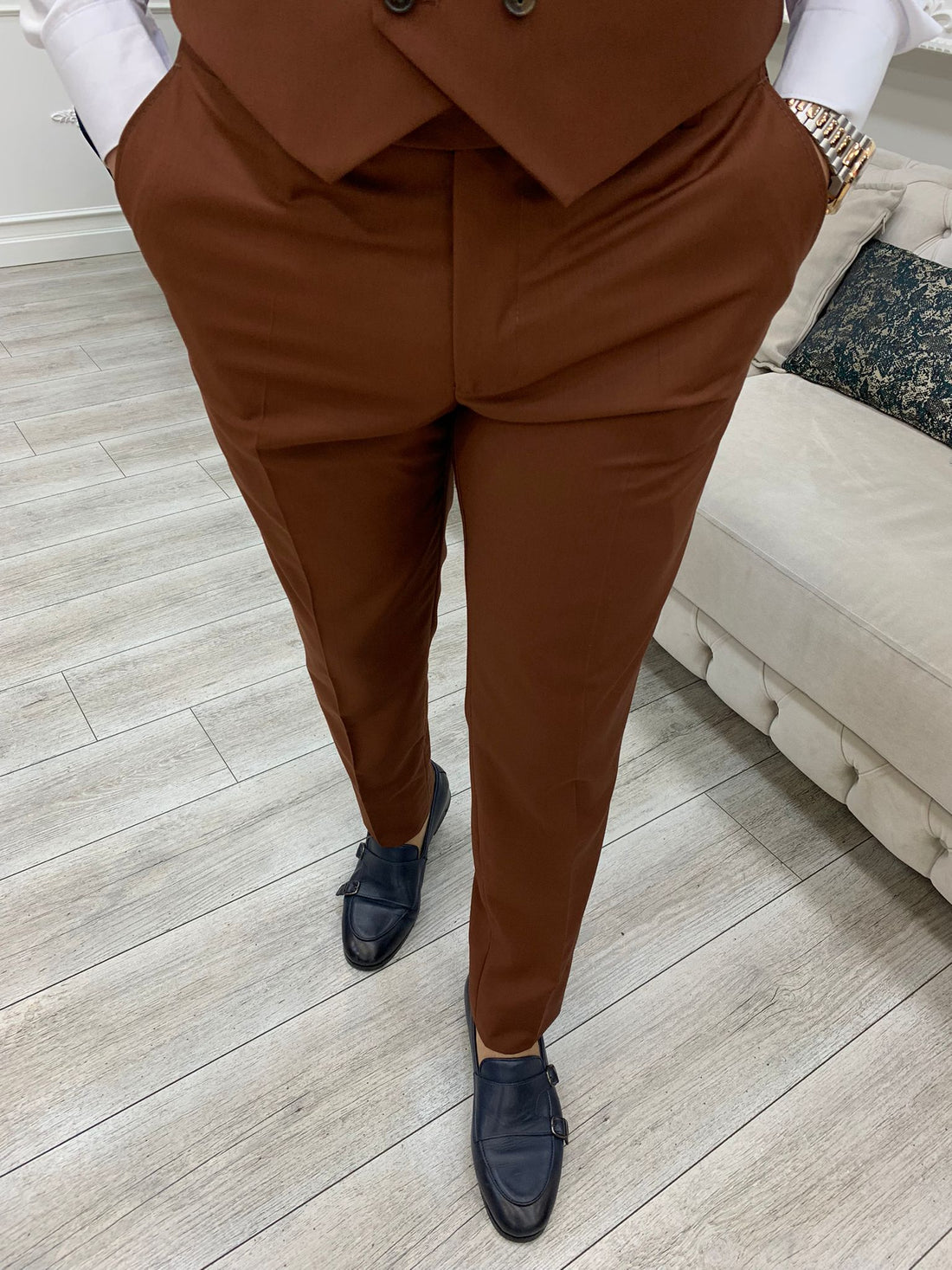 Brown Slim-Fit Italian Cut Suit