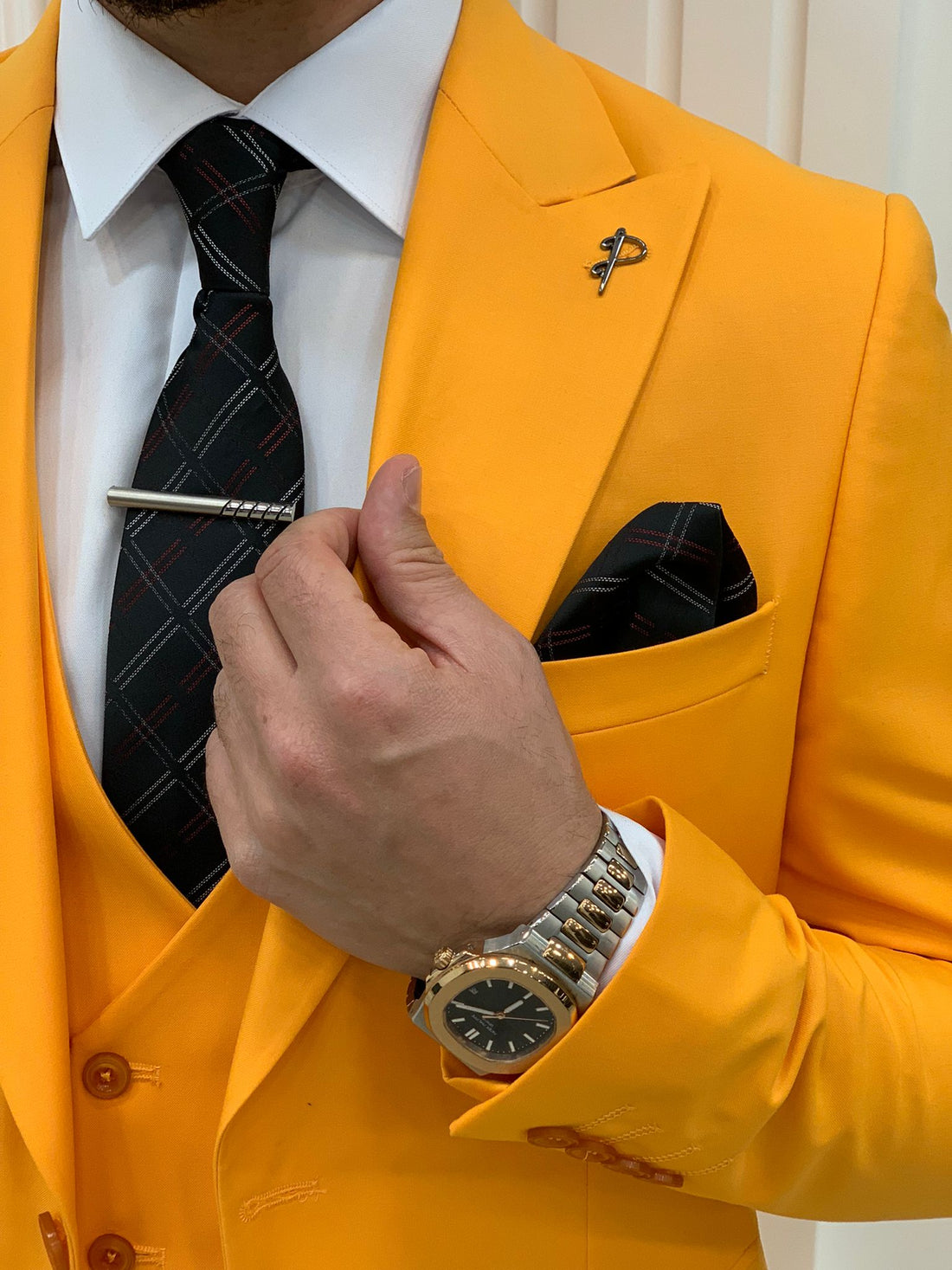 Yellow Slim-Fit Italian Cut Suit