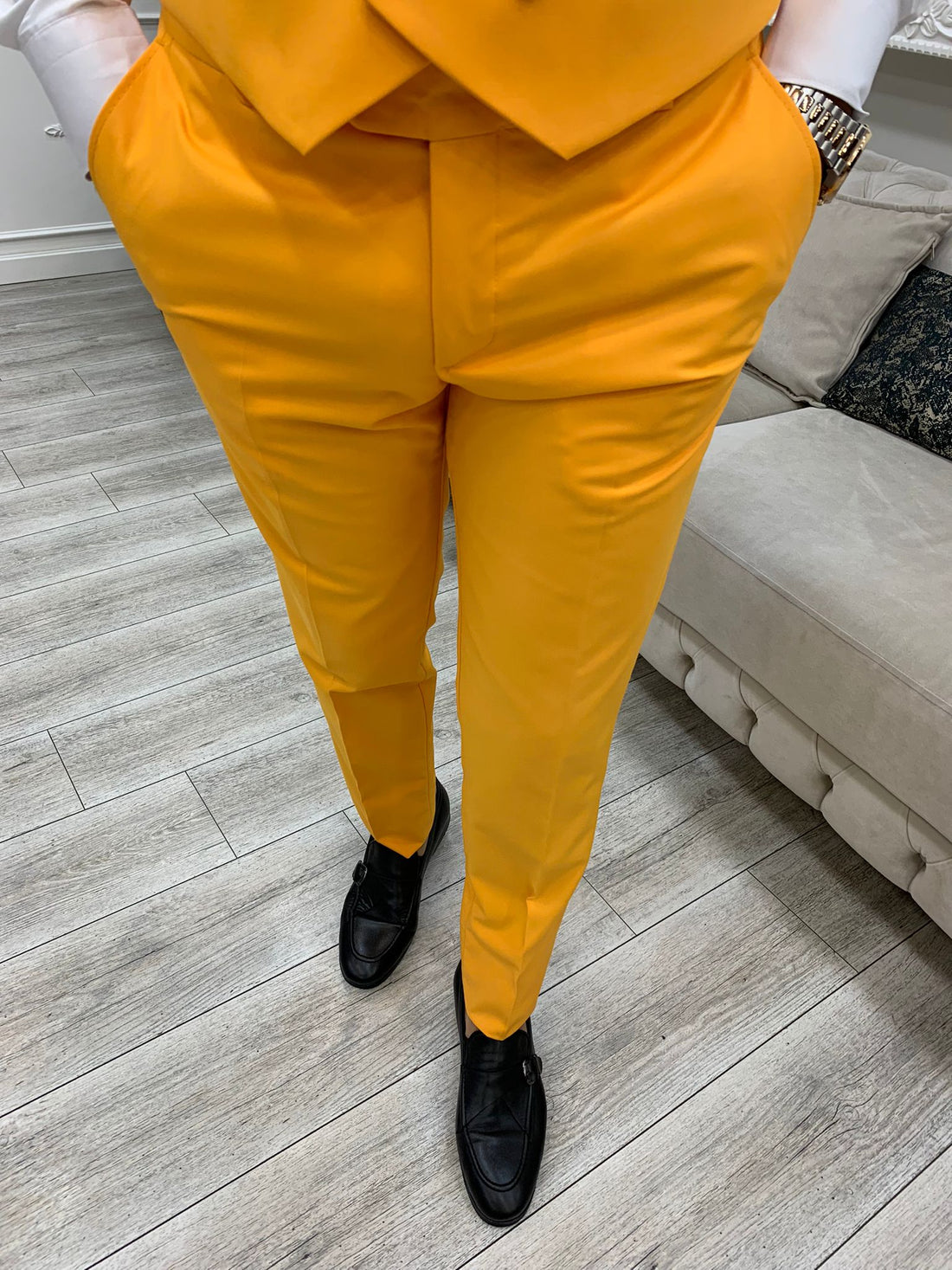 Yellow Slim-Fit Italian Cut Suit