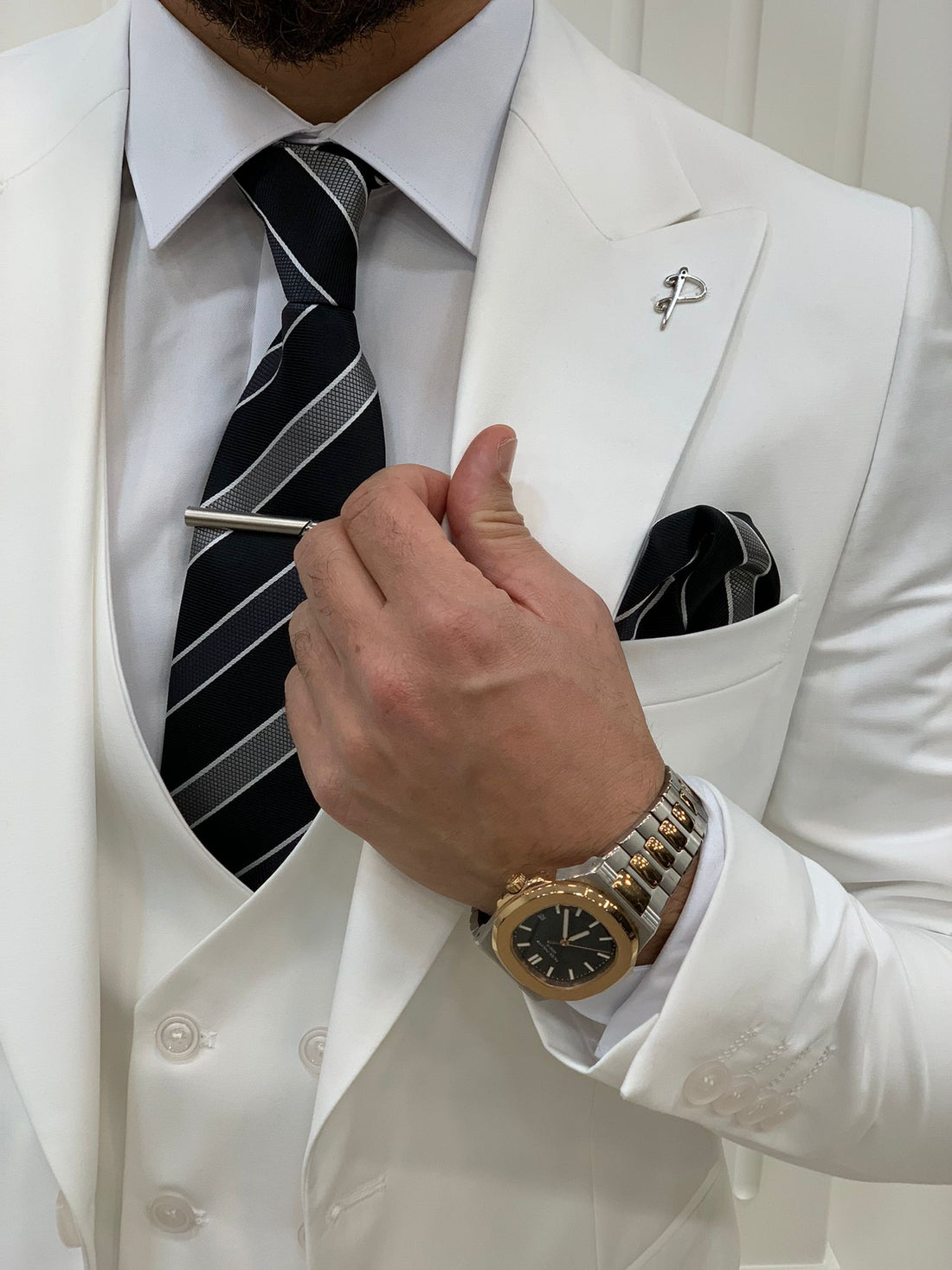 White Slim-Fit Italian Cut Suit