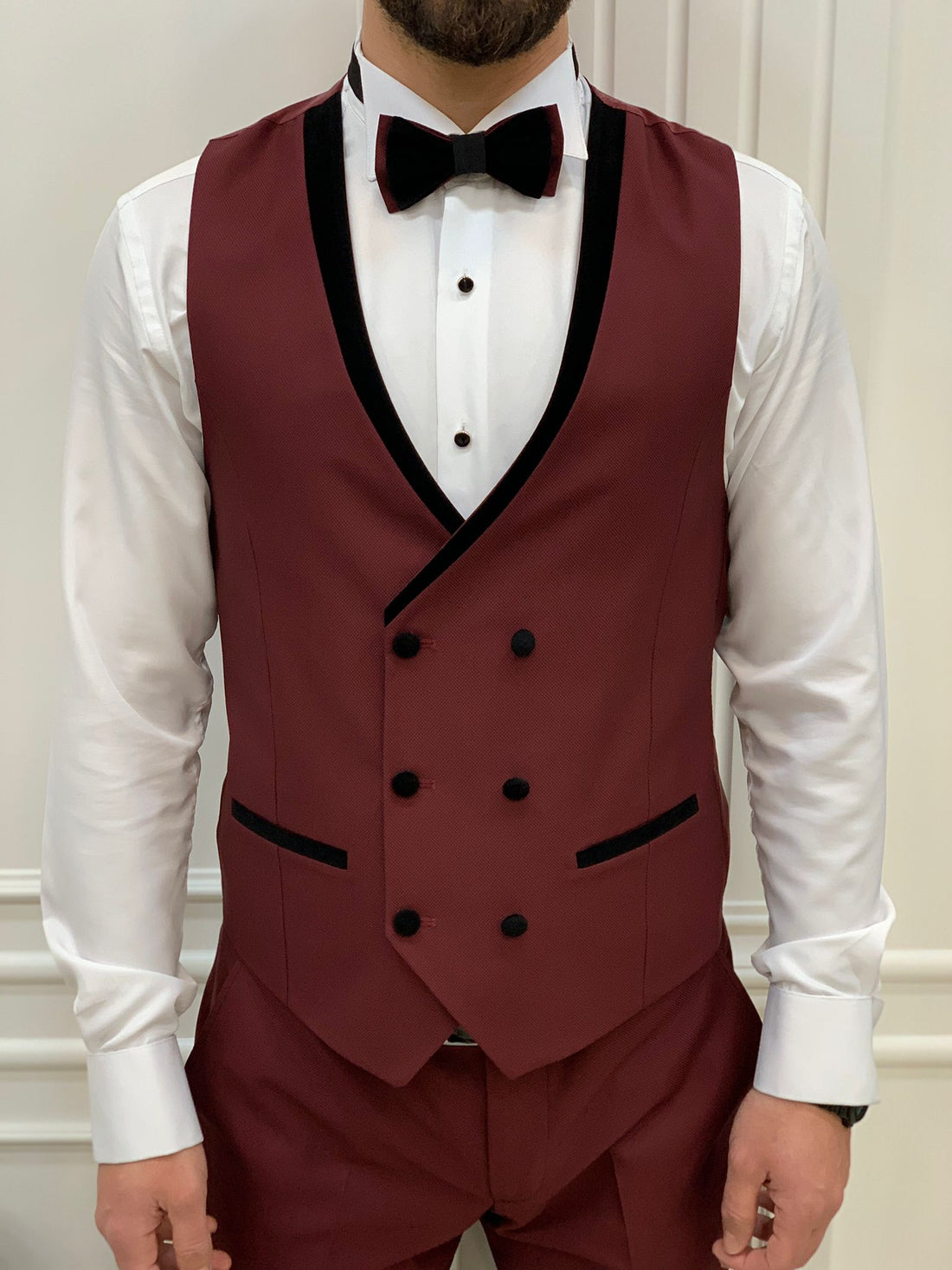 Burgundy Dovetail Slim-Fit Italian Cut Tuxedo