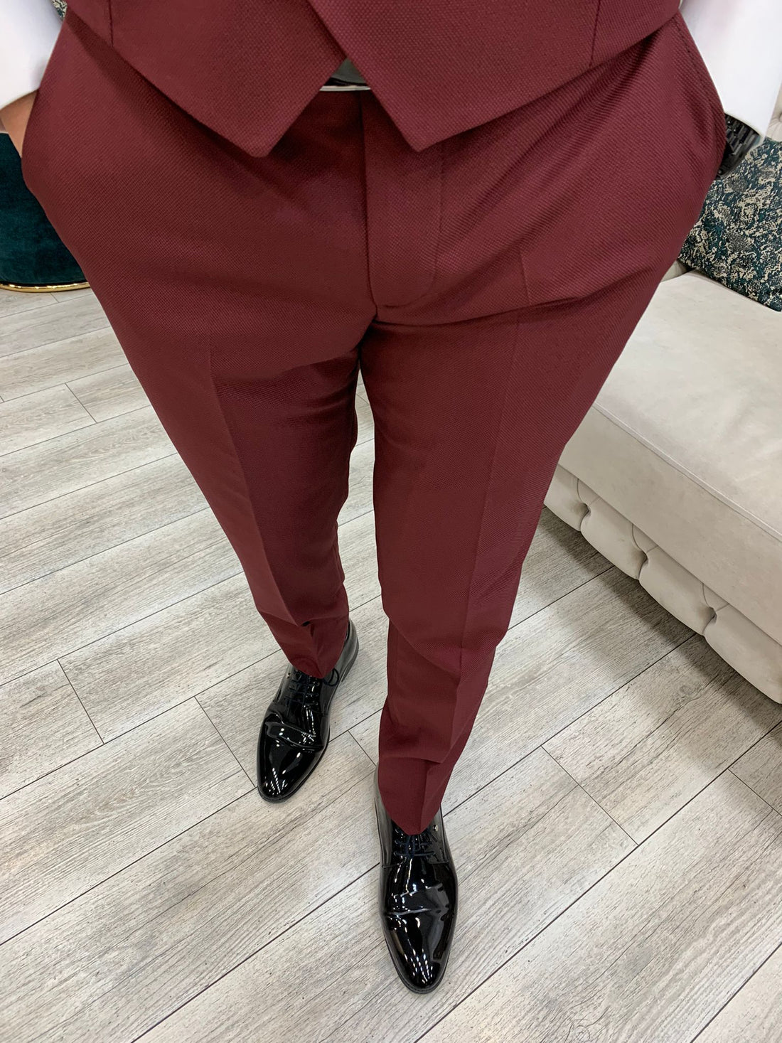 Burgundy Dovetail Slim-Fit Italian Cut Tuxedo