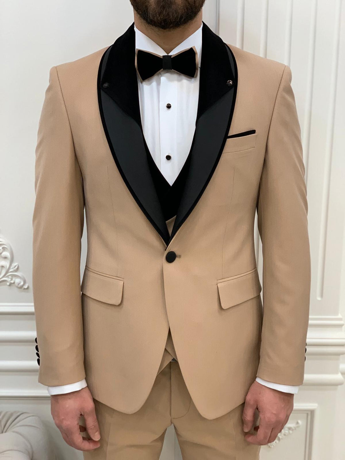 Cream Shawl Slim-Fit Italian Cut Tuxedo