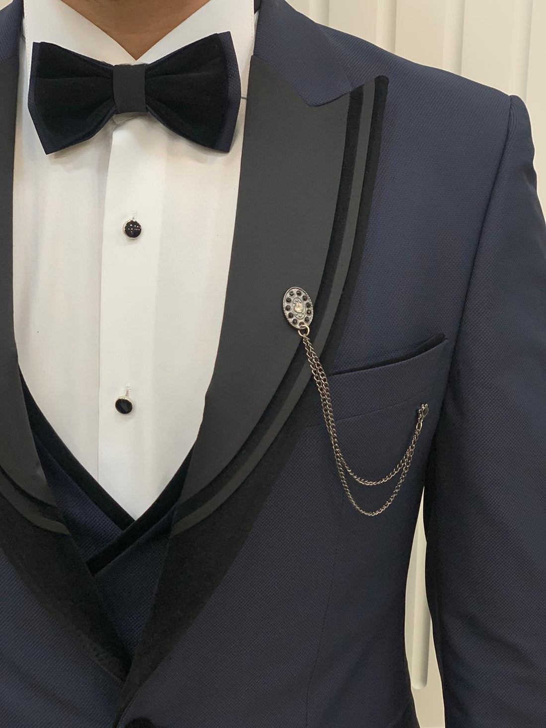 Navy Blue Dovetail Slim-Fit Italian Cut Tuxedo