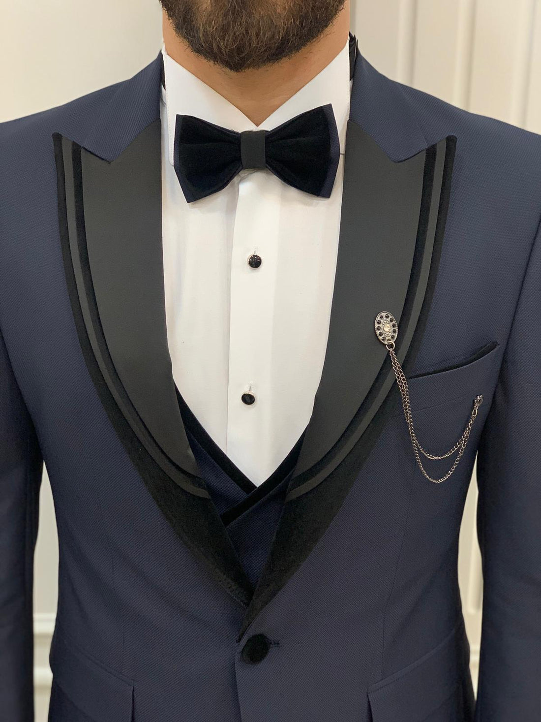 Navy Blue Dovetail Slim-Fit Italian Cut Tuxedo