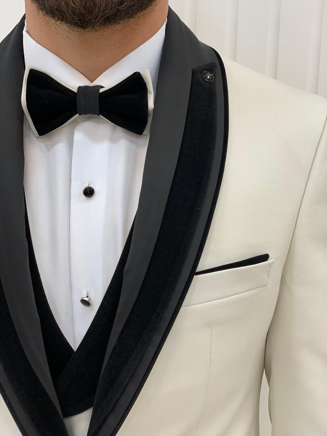 White Shawl Slim-Fit Italian Cut Tuxedo