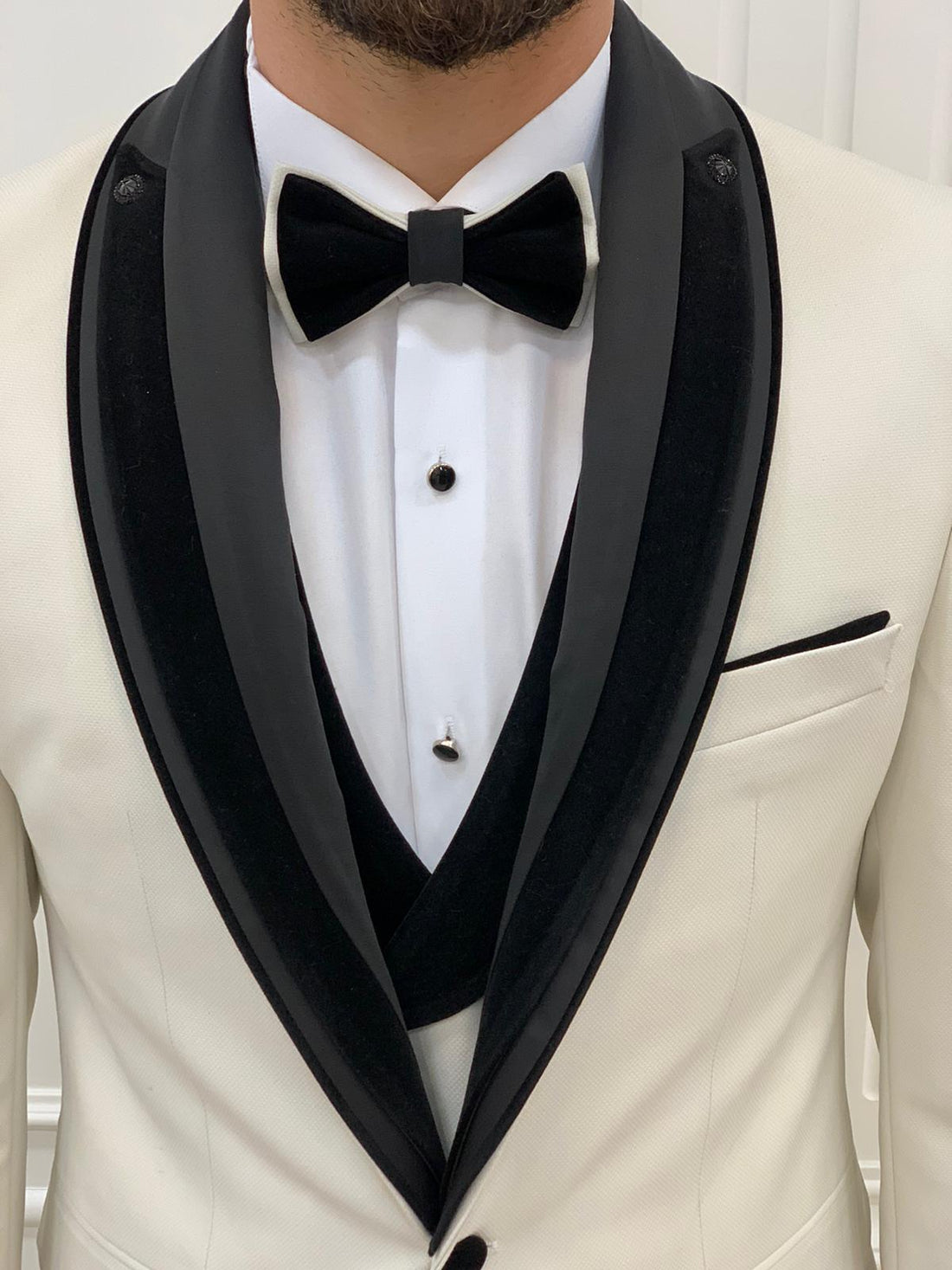 White Shawl Slim-Fit Italian Cut Tuxedo