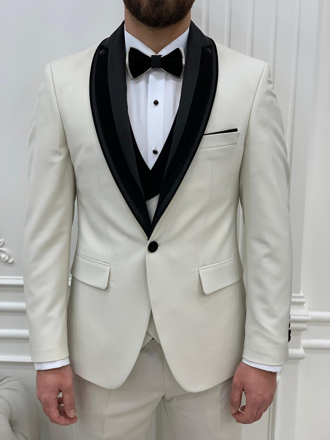 White Shawl Slim-Fit Italian Cut Tuxedo