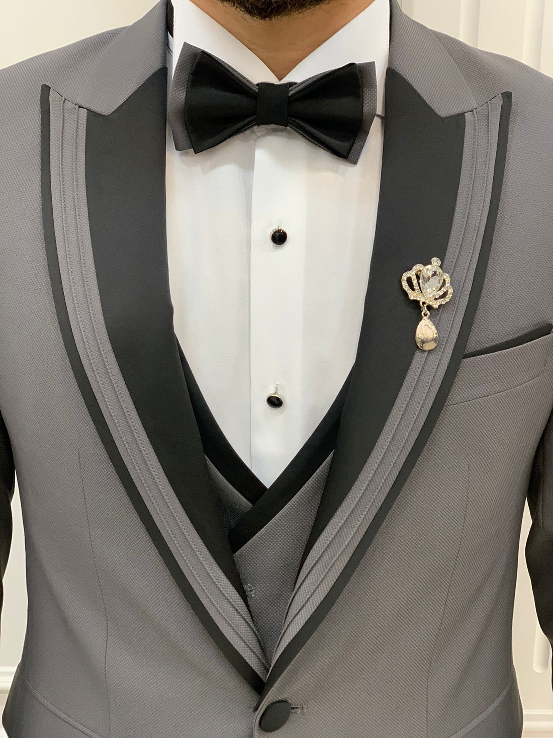 Grey Dovetail Slim-Fit Italian Cut Tuxedo